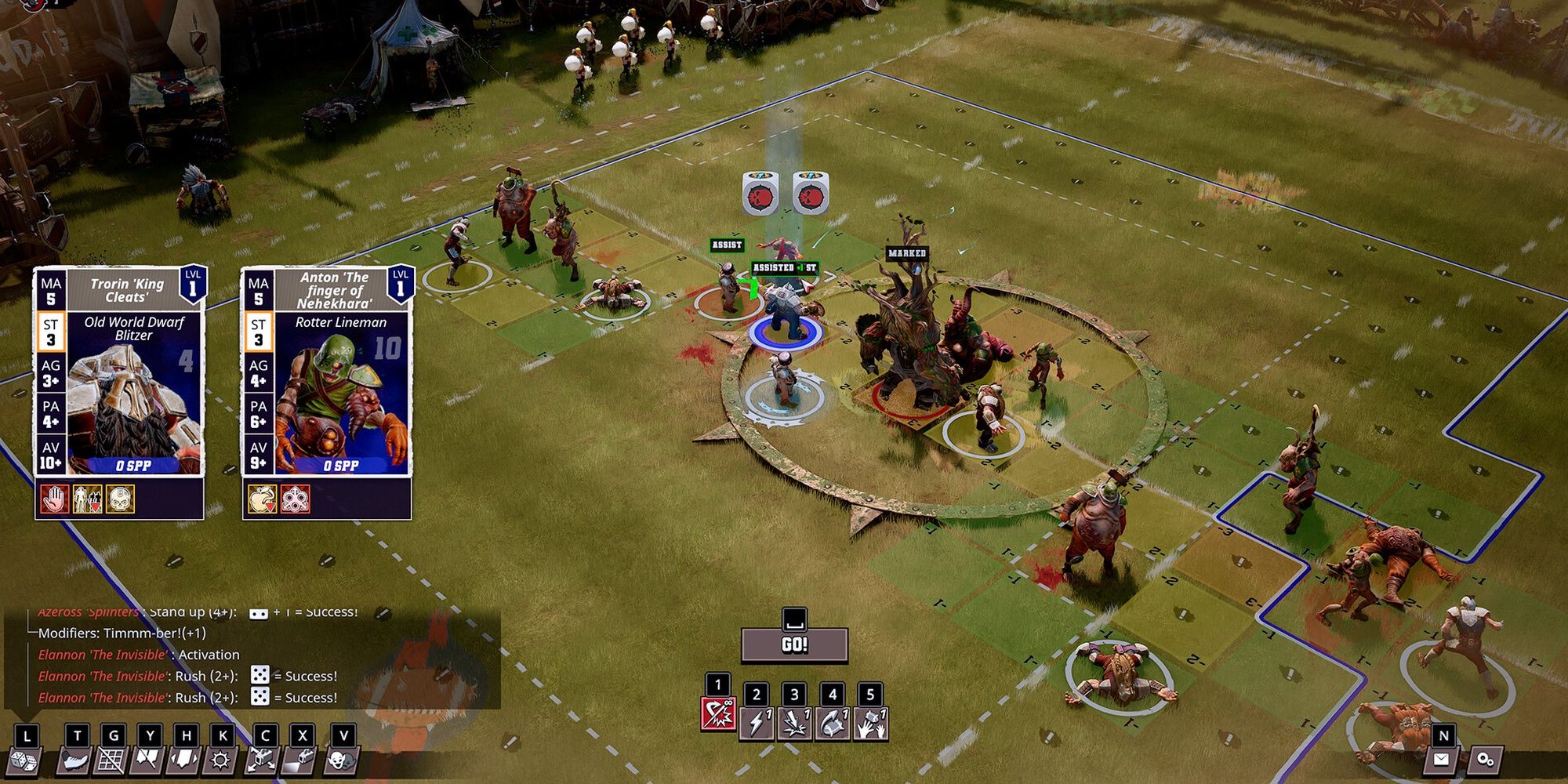 Blood Bowl 3: Two teams of Warhammer players compete against each other