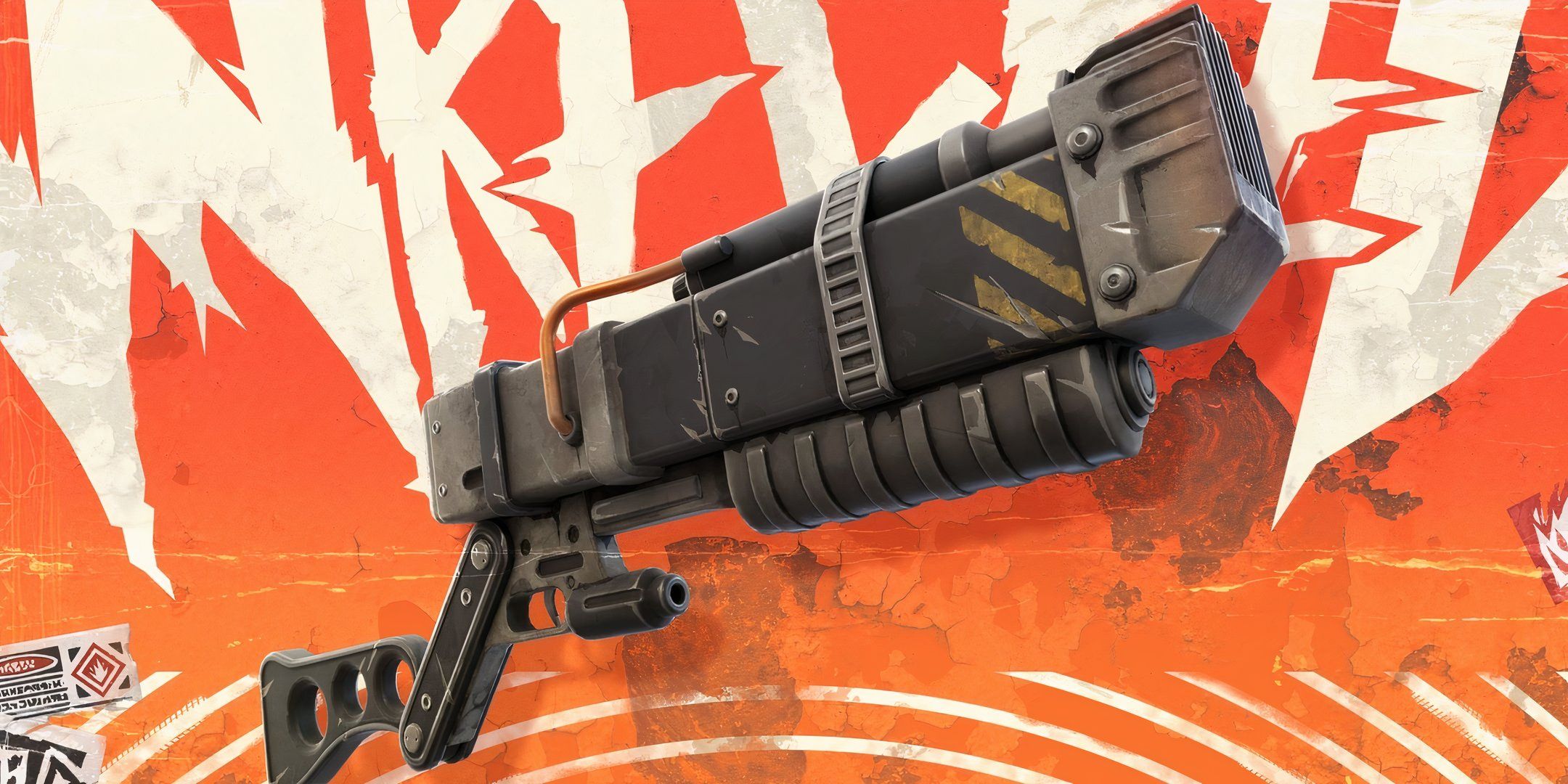 The tri-beam laser rifle from Fallout, as it appears in Fortnite