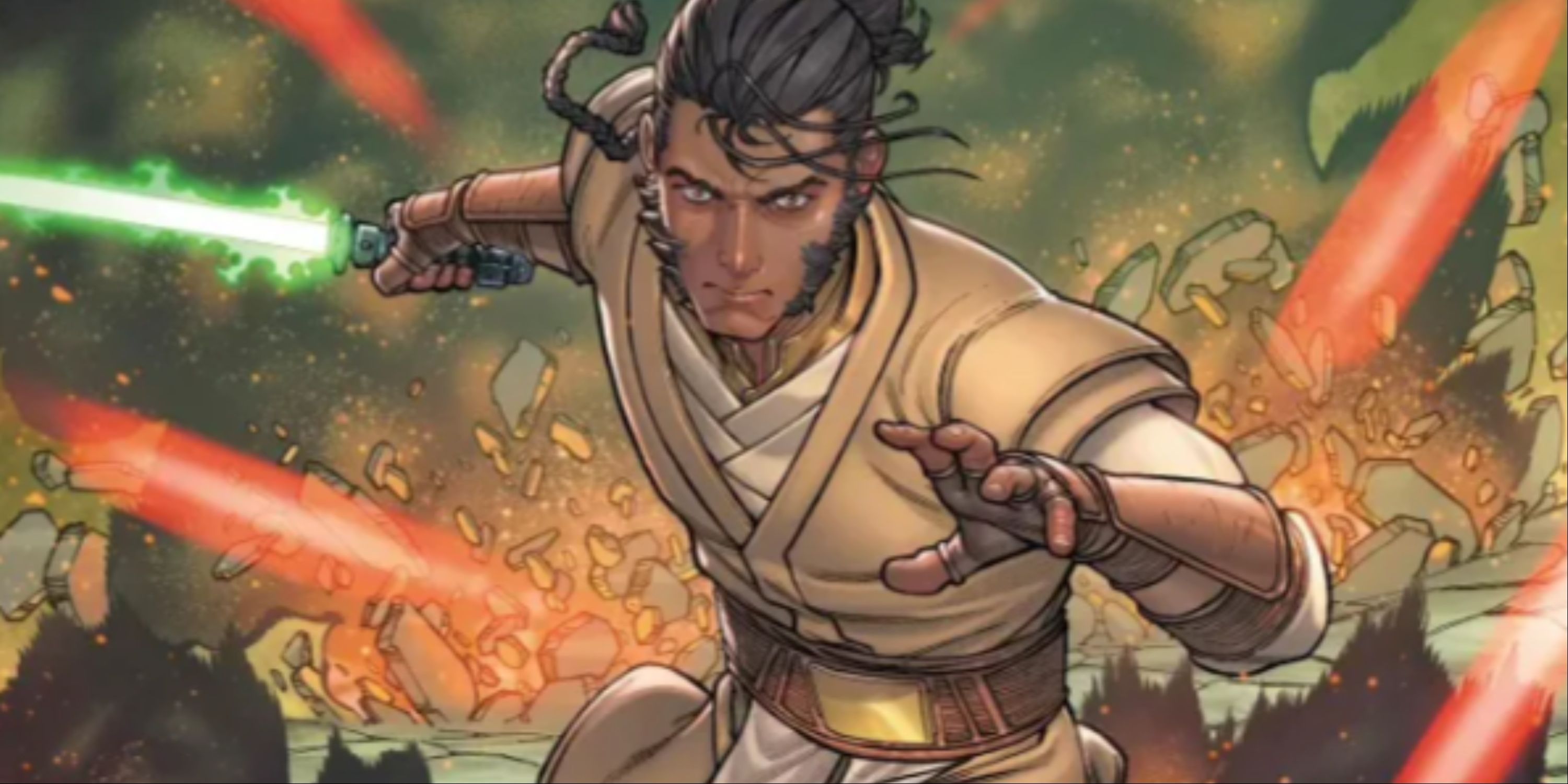 Kantam Sy With A Green Lightsaber On The Star Wars Pride Month Comic Book Cover