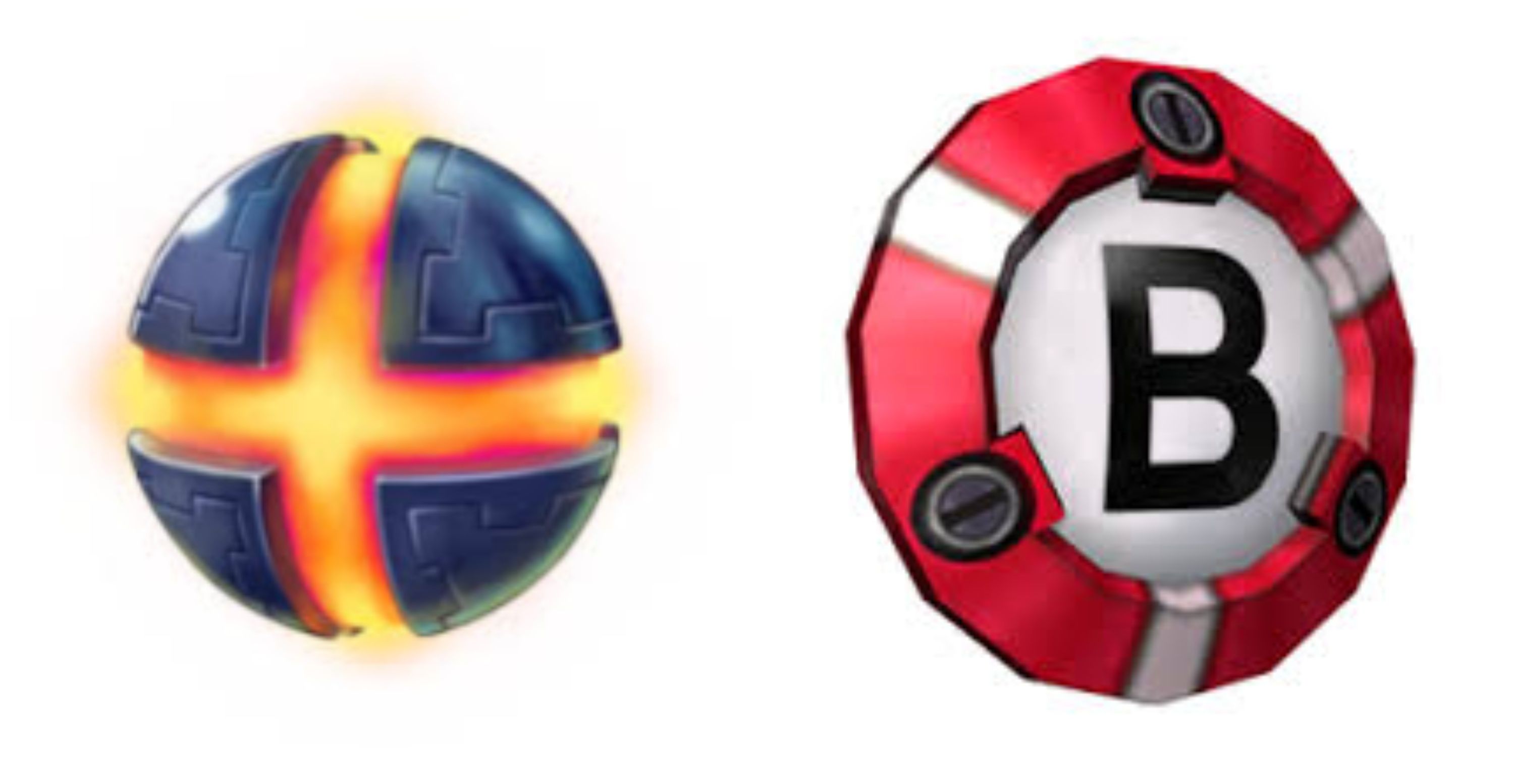 X Bomb and Smart Bomb from super smash bros ultimate side by side