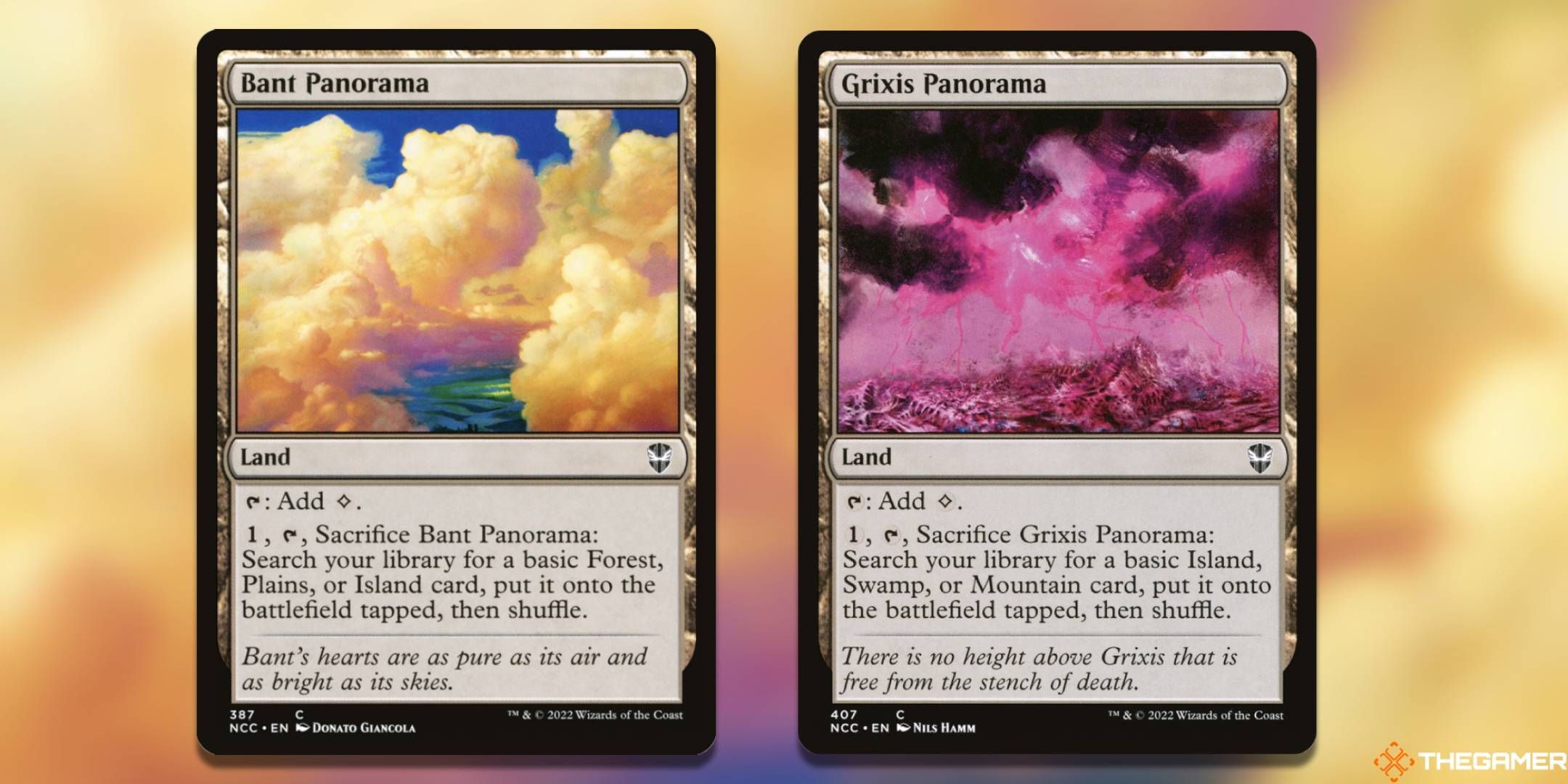 Bant Panorama + Grixis Panorama Magic: The Gathering cards