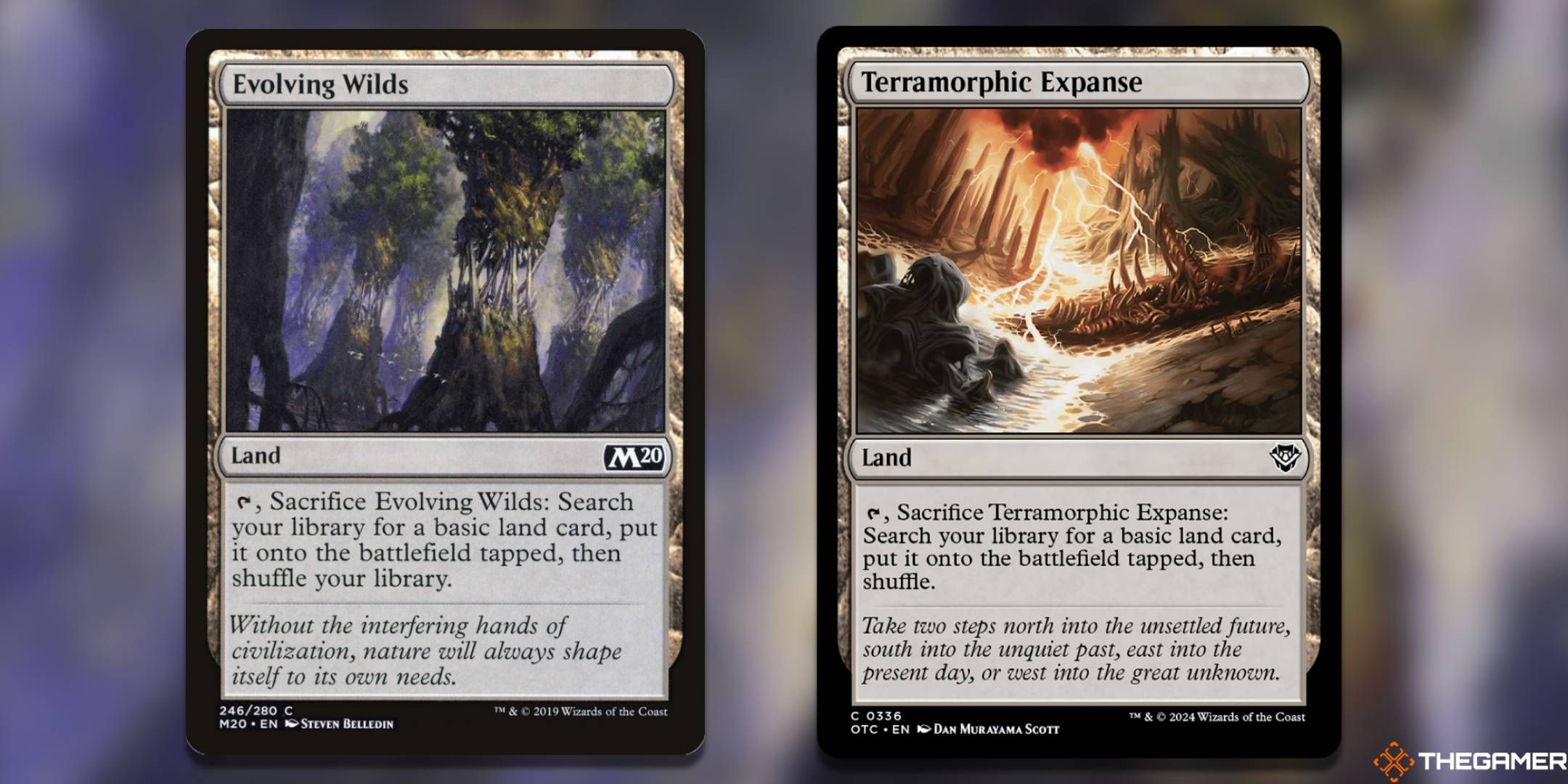 Evolving Wilds + Terramorphic Expanse Magic: The Gathering cards