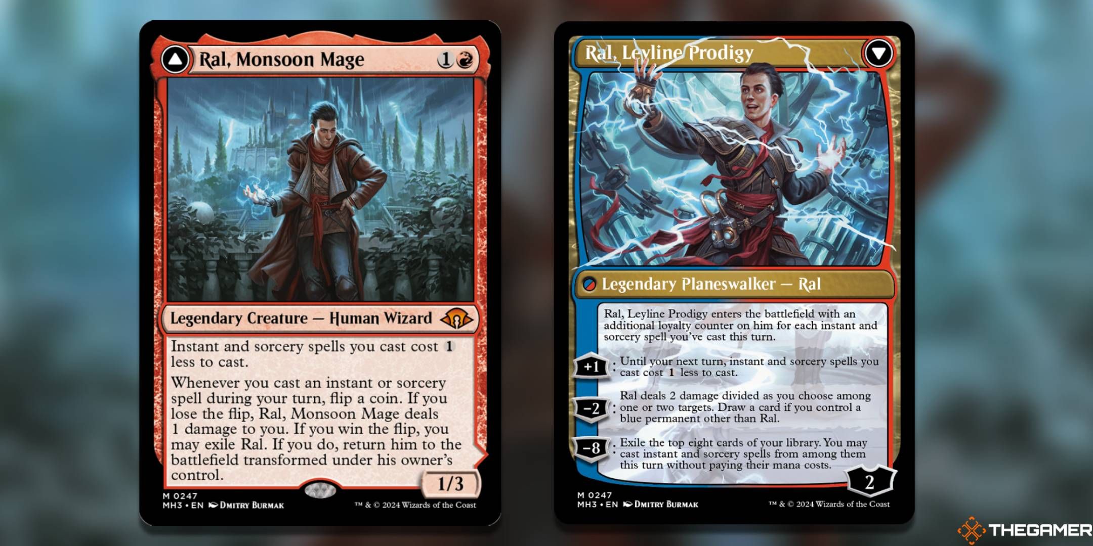  Ral, Monsoon Mage + Ral, Leyline Prodigy Magic: The Gathering cards