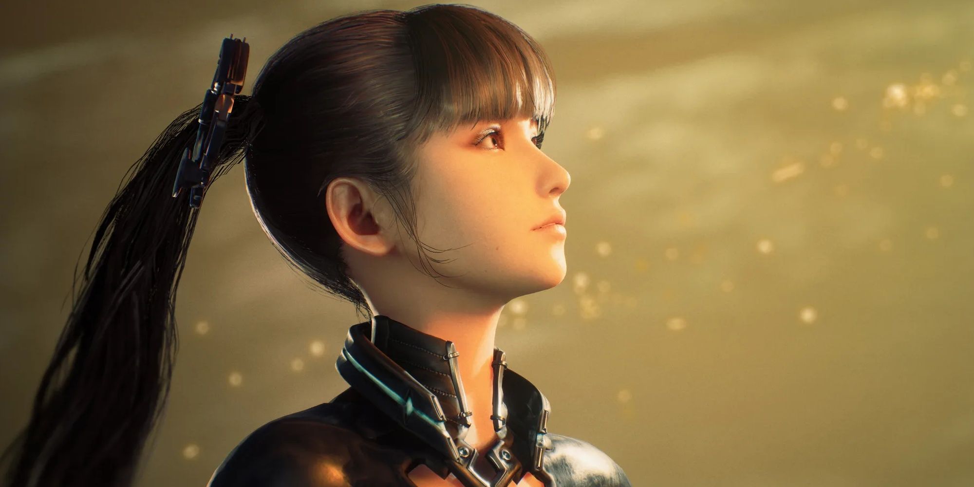 Stellar Blade: A Close Up Of Eve In A Cutscene