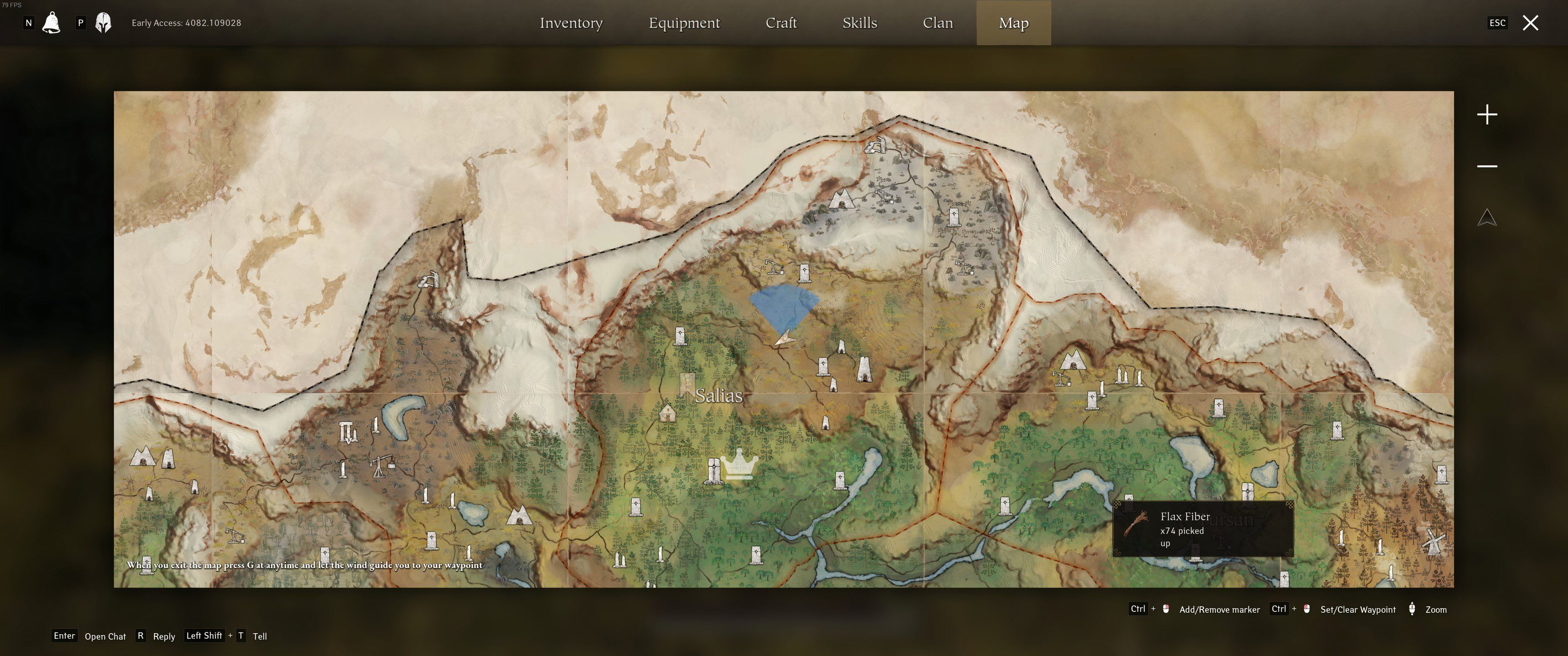 Pax Dei: An image of the map of Salias