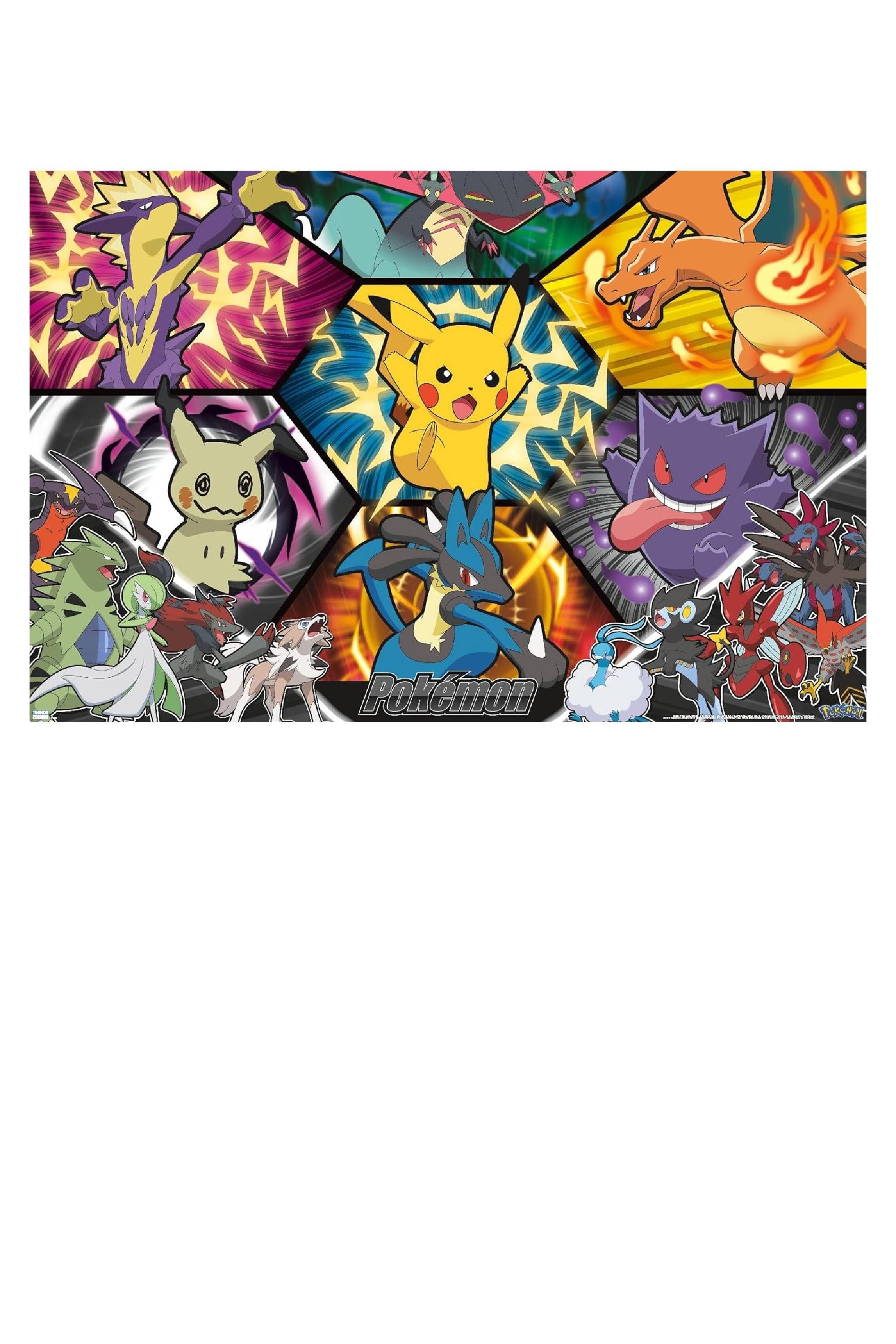 Pokemon Battle Art Group Wall Poster