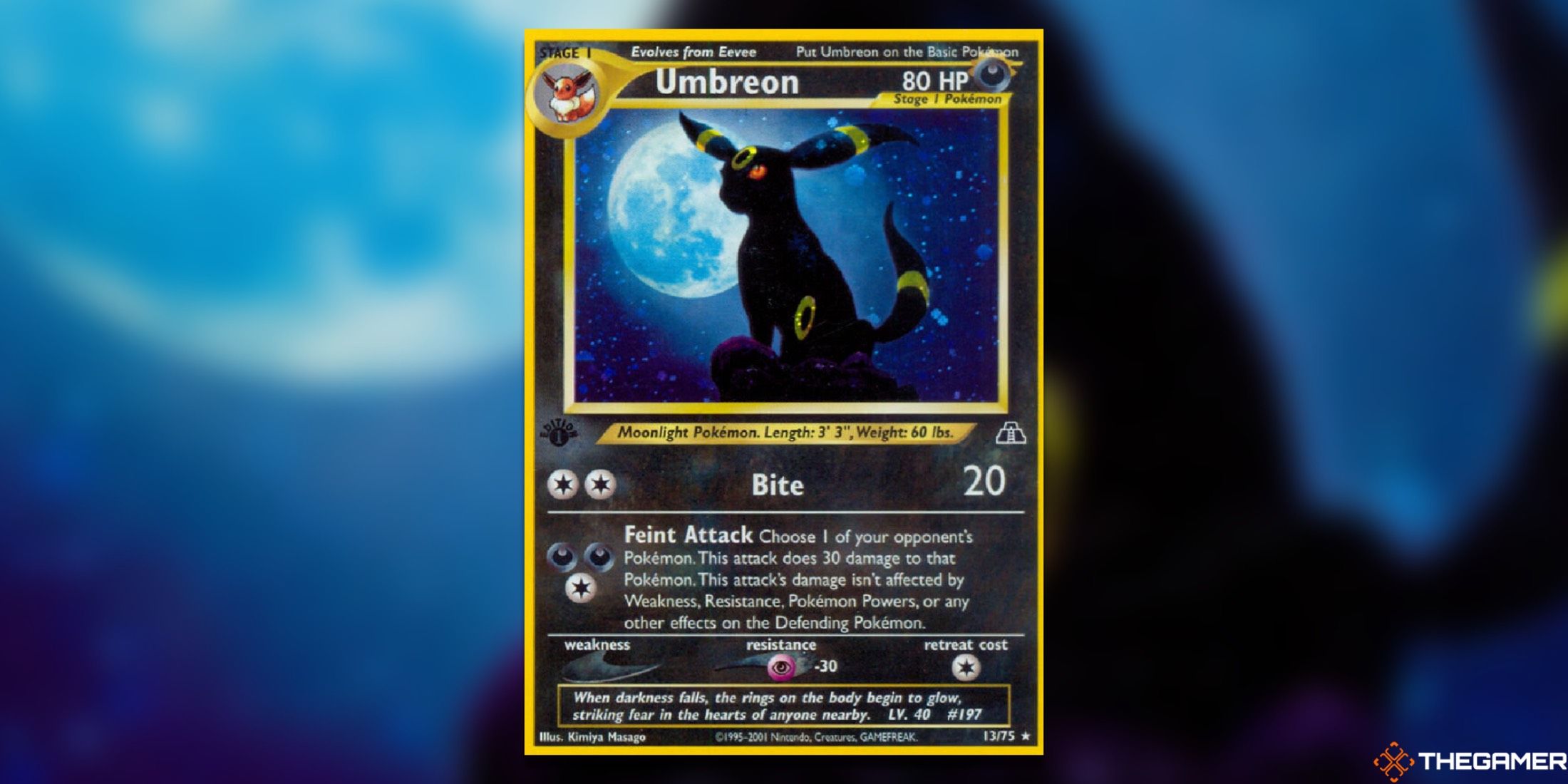 Holo Umbreon 13 Neo store Discovery Pokemon card