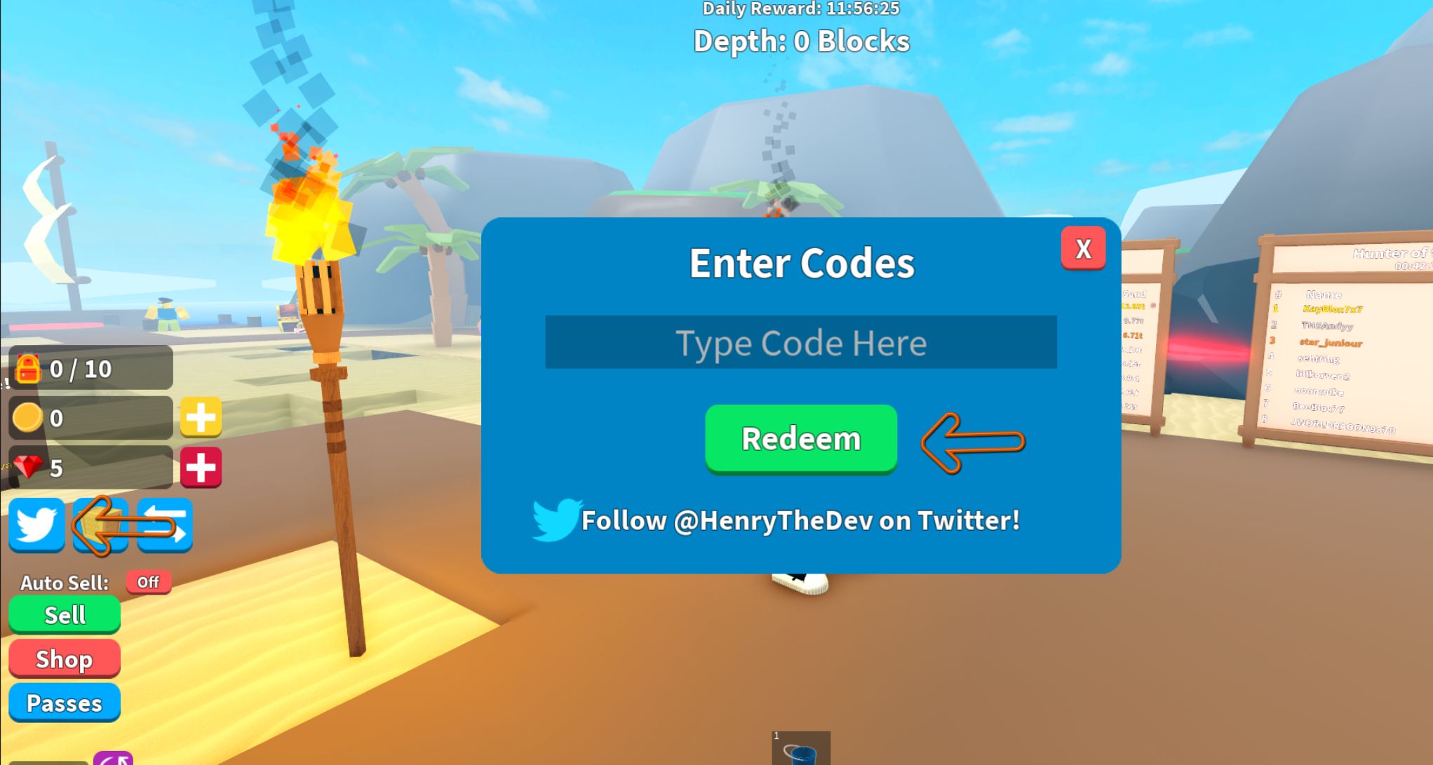 Treasure Hunt Simulator Codes Roblox