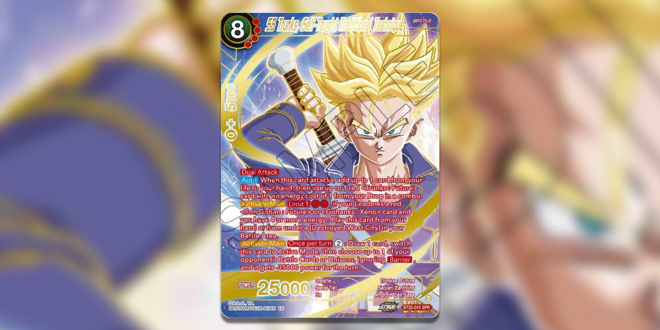 Trunks the all powerful card deals