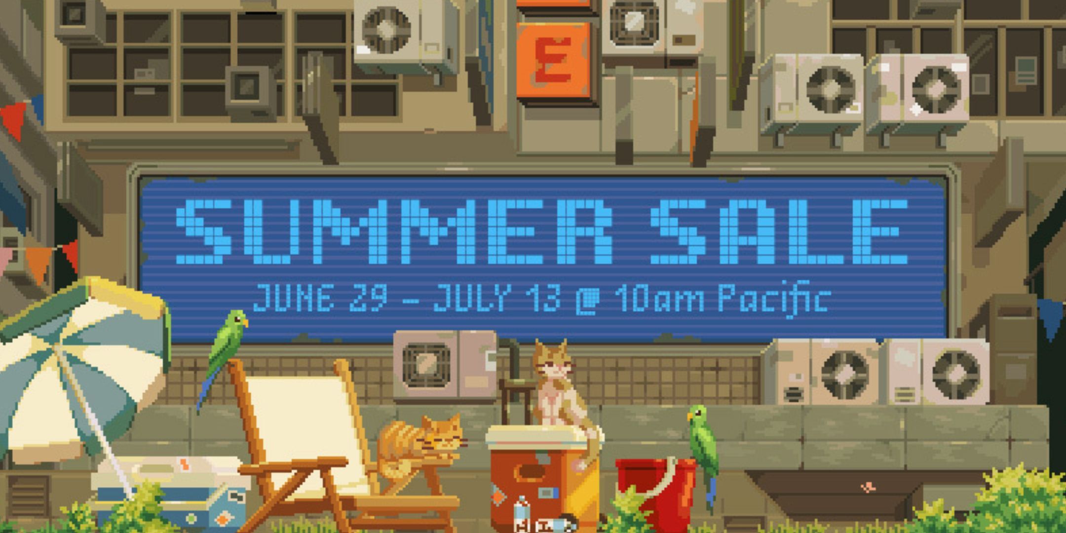 The logo for the Steam summer sale. The text reads: 