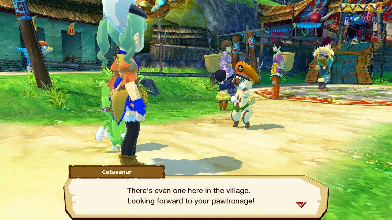 talking to the catavan driver at the hakum village catavan stop in monster hunter stories