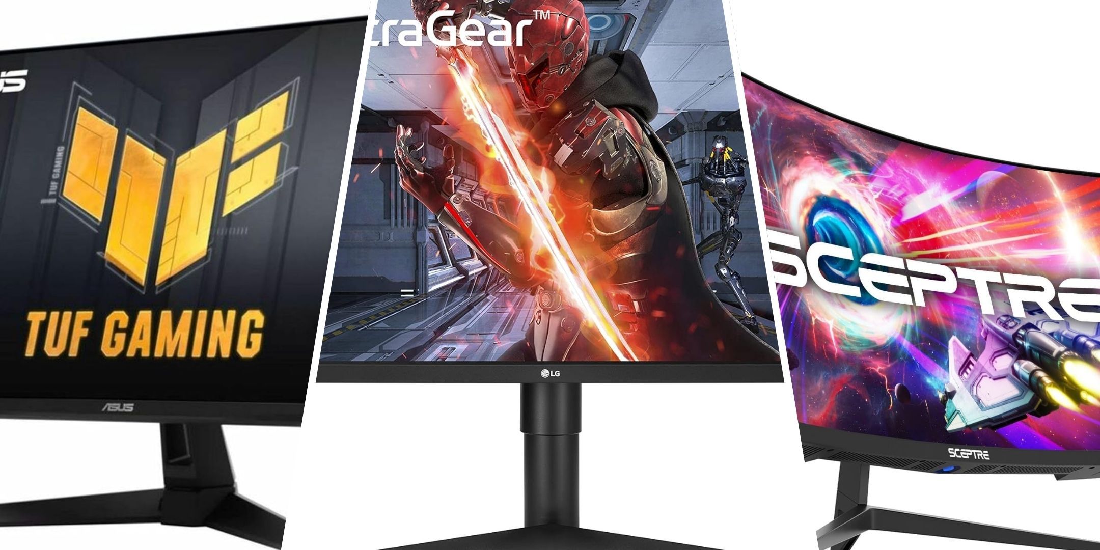 Best 1440p Gaming Monitors featuring Asus Tuf, UltraGear, and Sceptre