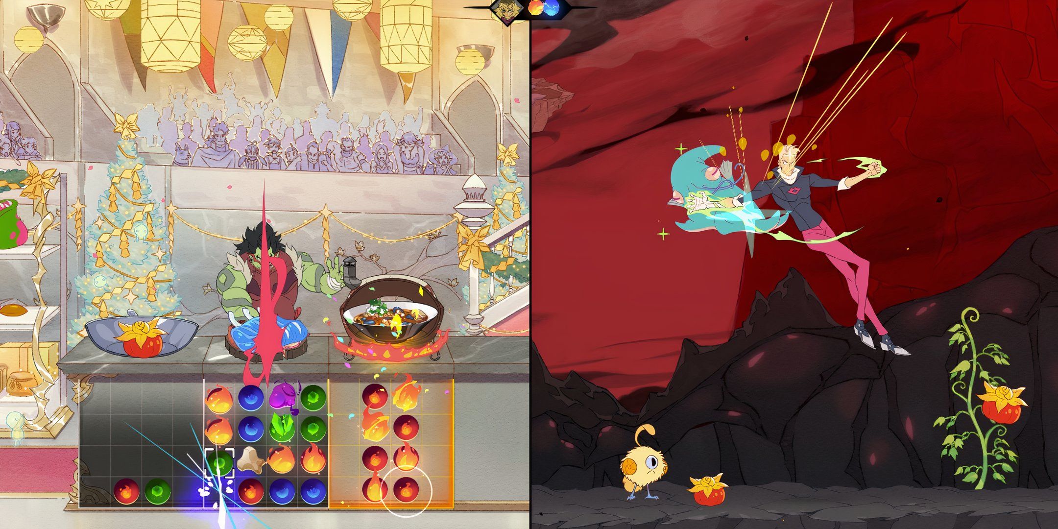 Cooking anf fighting gameplay from Battle Chef Brigade Deluxe.