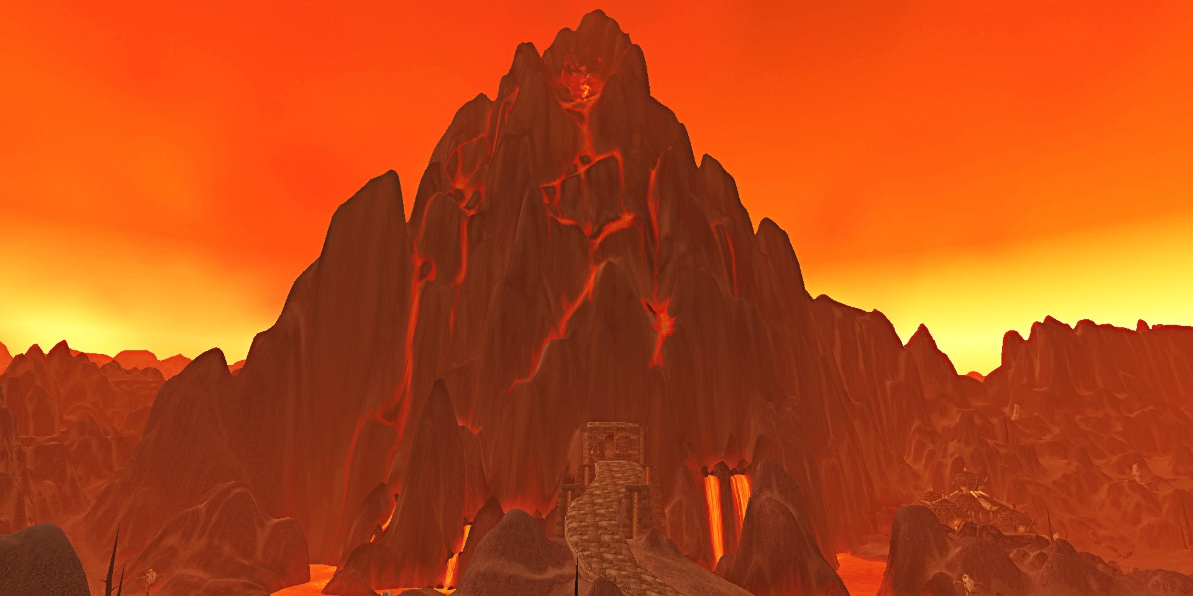 blackrock mountain, the volcano that straddles the border of the burning steppes and the searing gorge