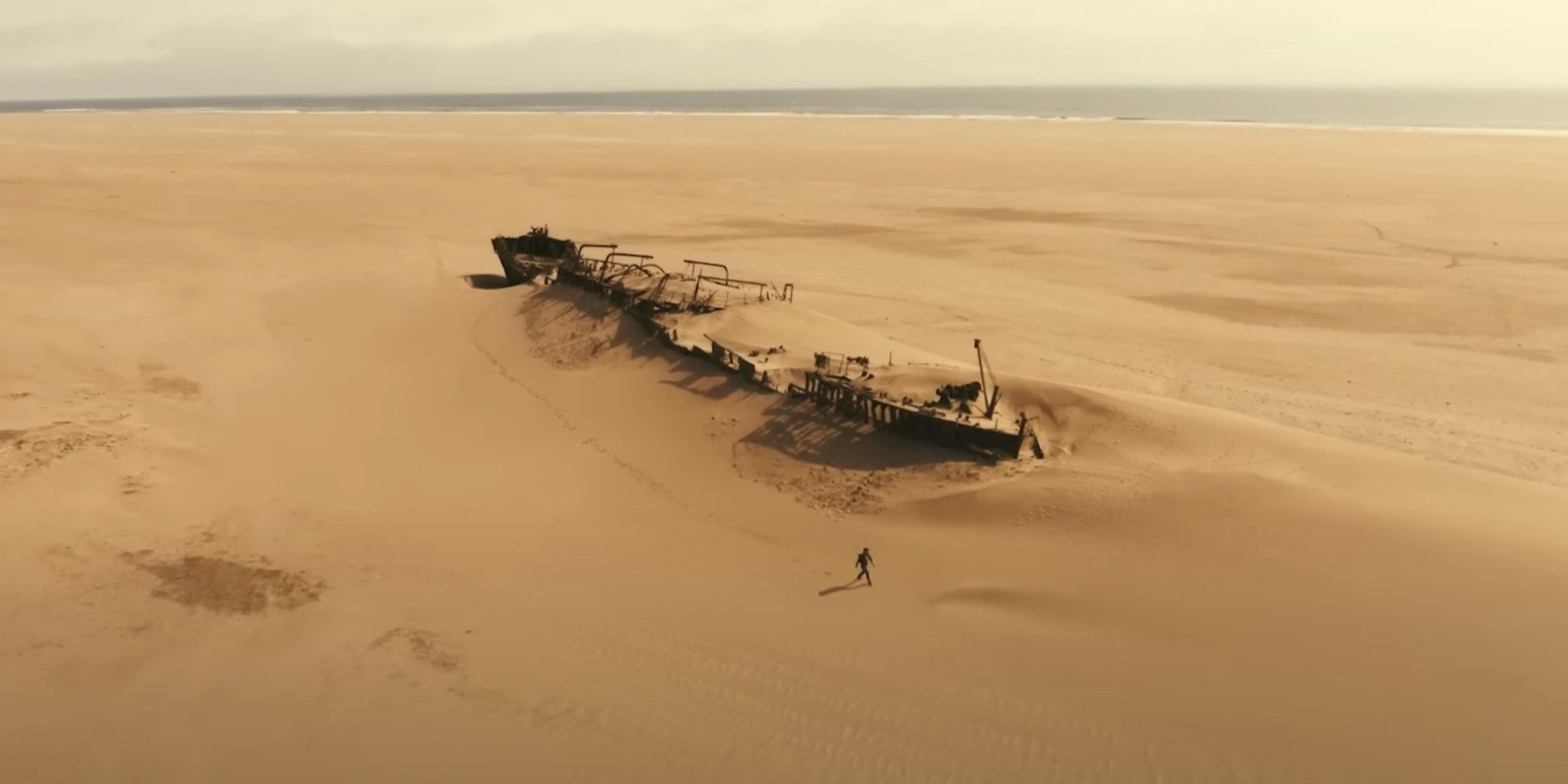 A Sunken Ship In The Sand In The Fallout Show