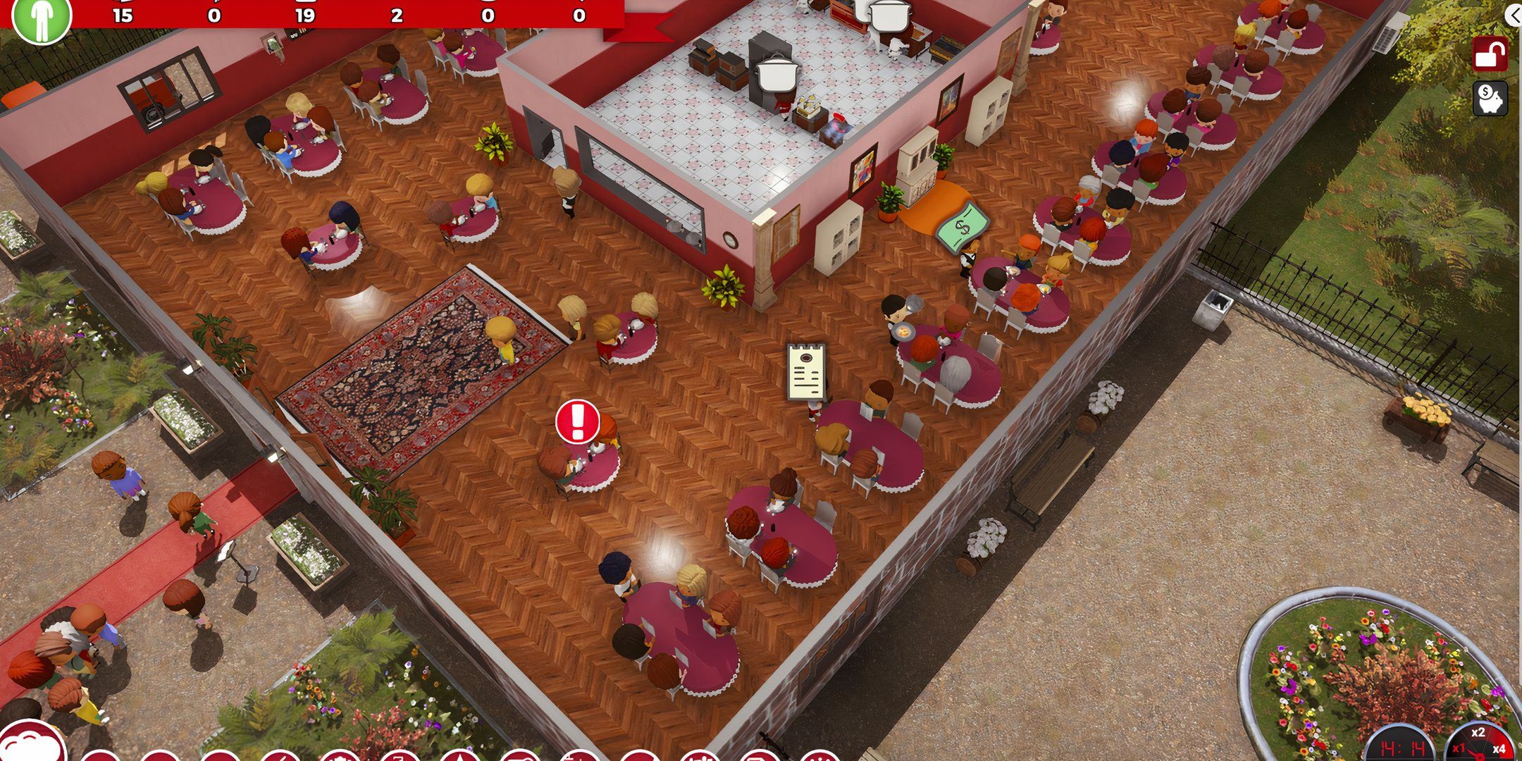 An example of a resteraunt from Chef: A Restaurant Tycoon Game.