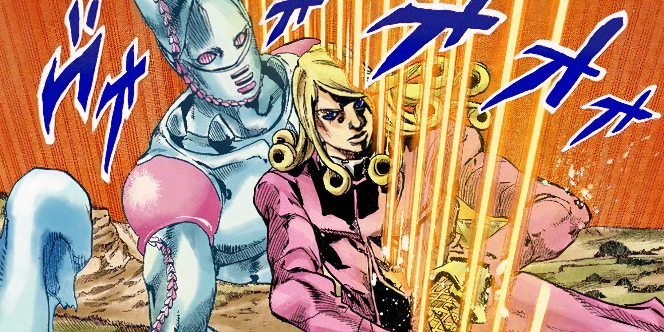 Funny Valentine activating D4C Love Train in the Steel Ball Run Manga