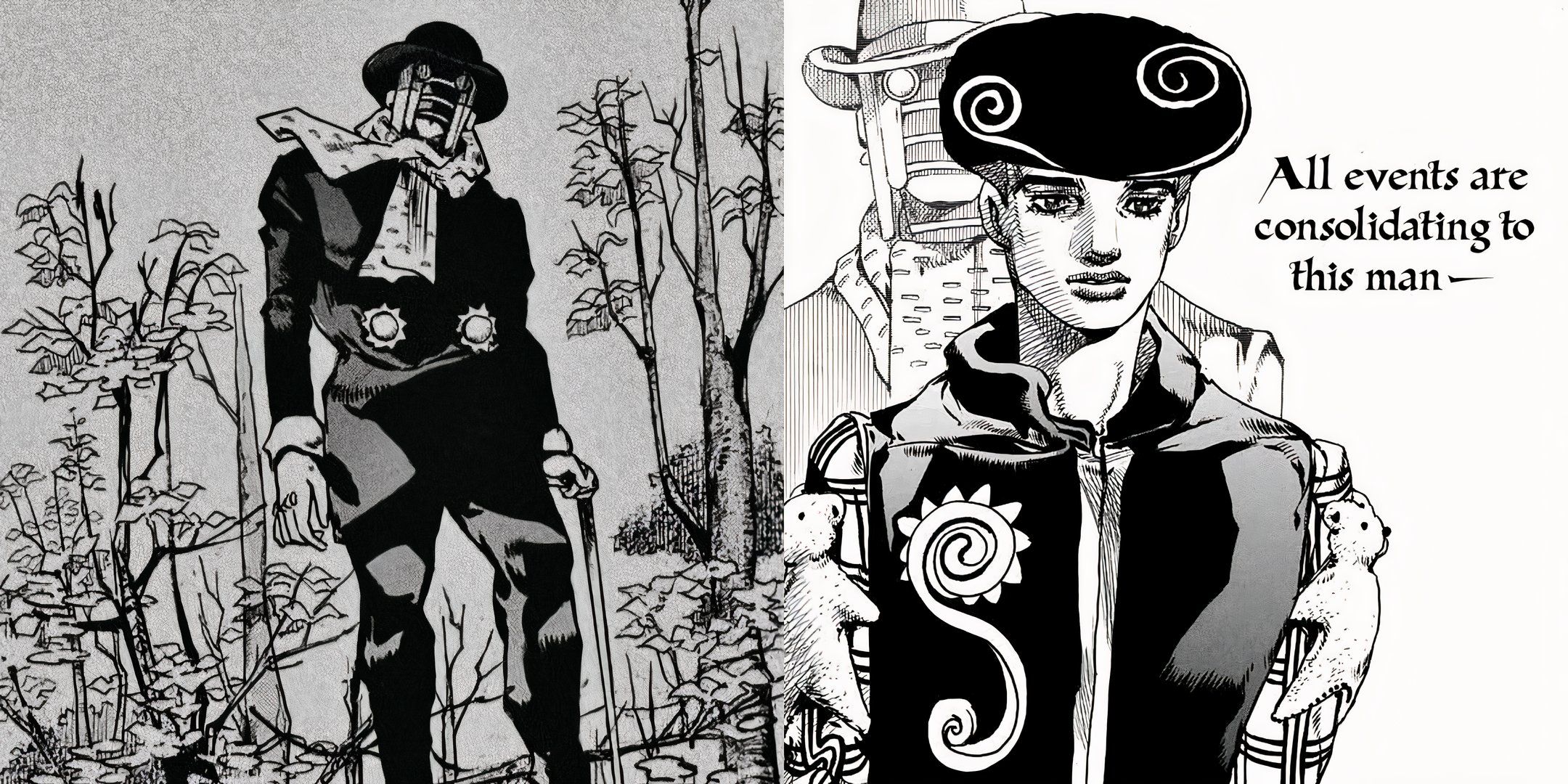 The Stand Wonder of U and its user, Toru in the manga, JoJolion