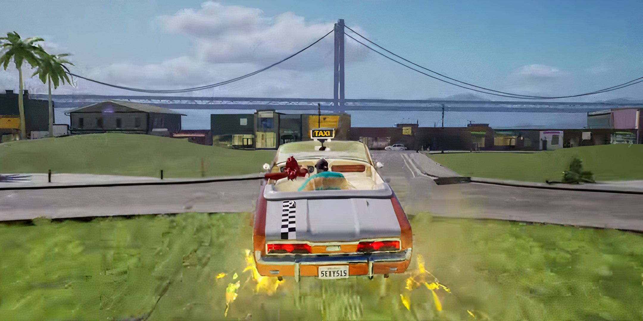 A screenshot from the new Crazy Taxi