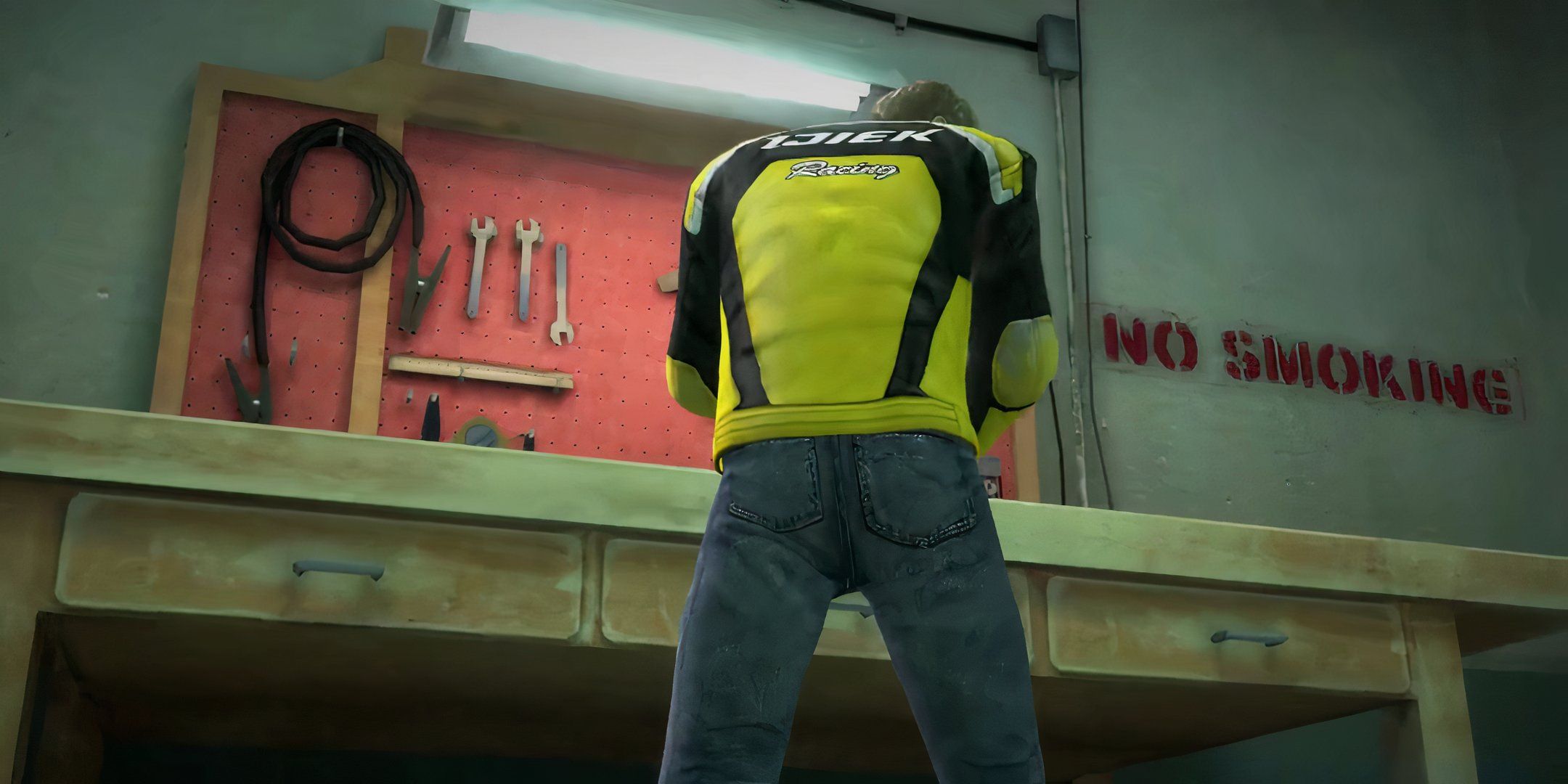 Chuck Greene builds a combo weapon in Dead Rising 2.