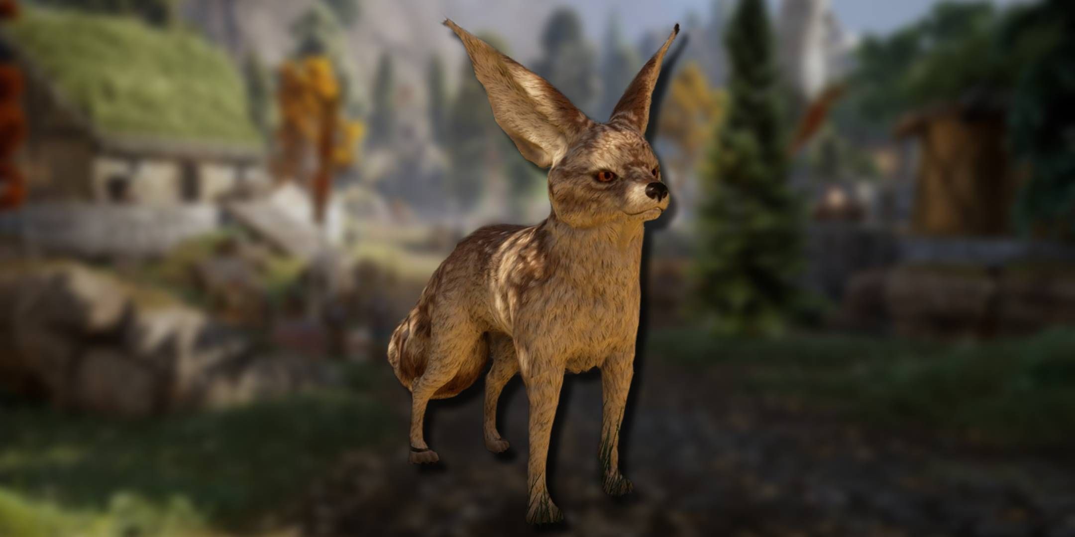 Dragon Age Inquisition - a fennec over an image of the Hinterlands