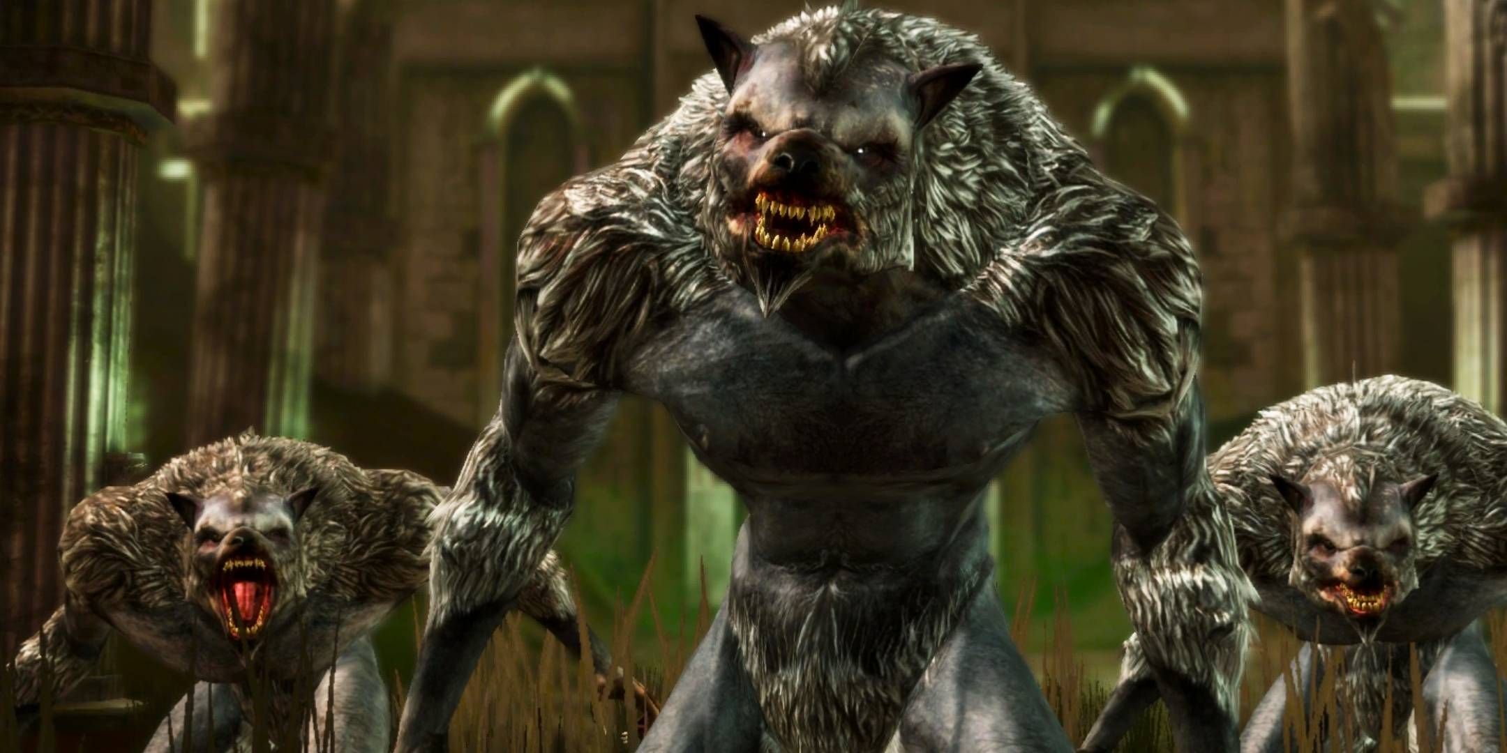 Dragon Age Origins - three werewolves outside of the Dalish ruins