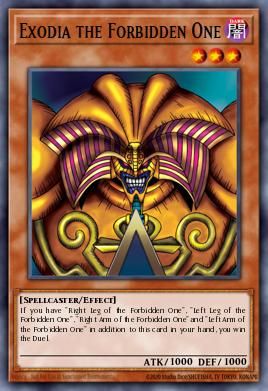 Exodia, the Forbidden One card