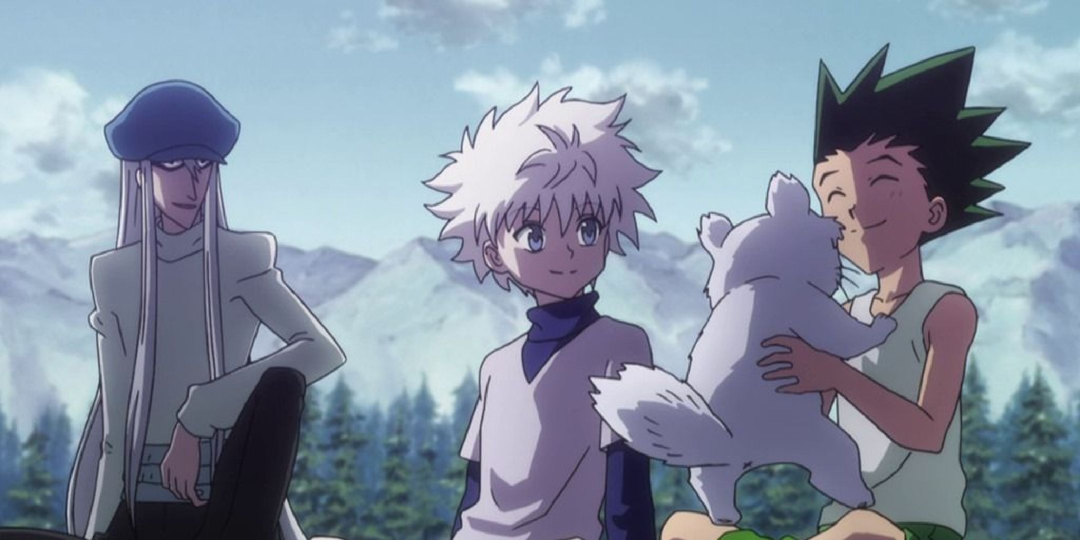 Hunter x Hunter screenshot from the Chimera Ant arc with Killua and Gon