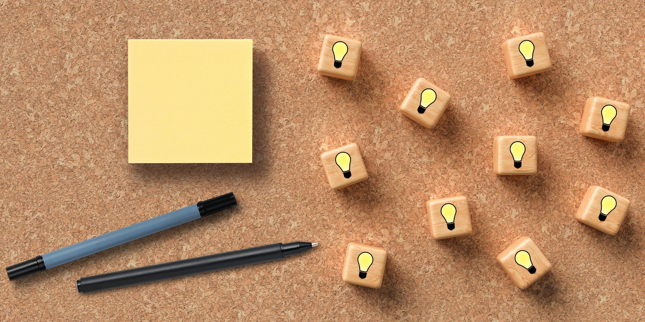 Idea dice image notepad pens
