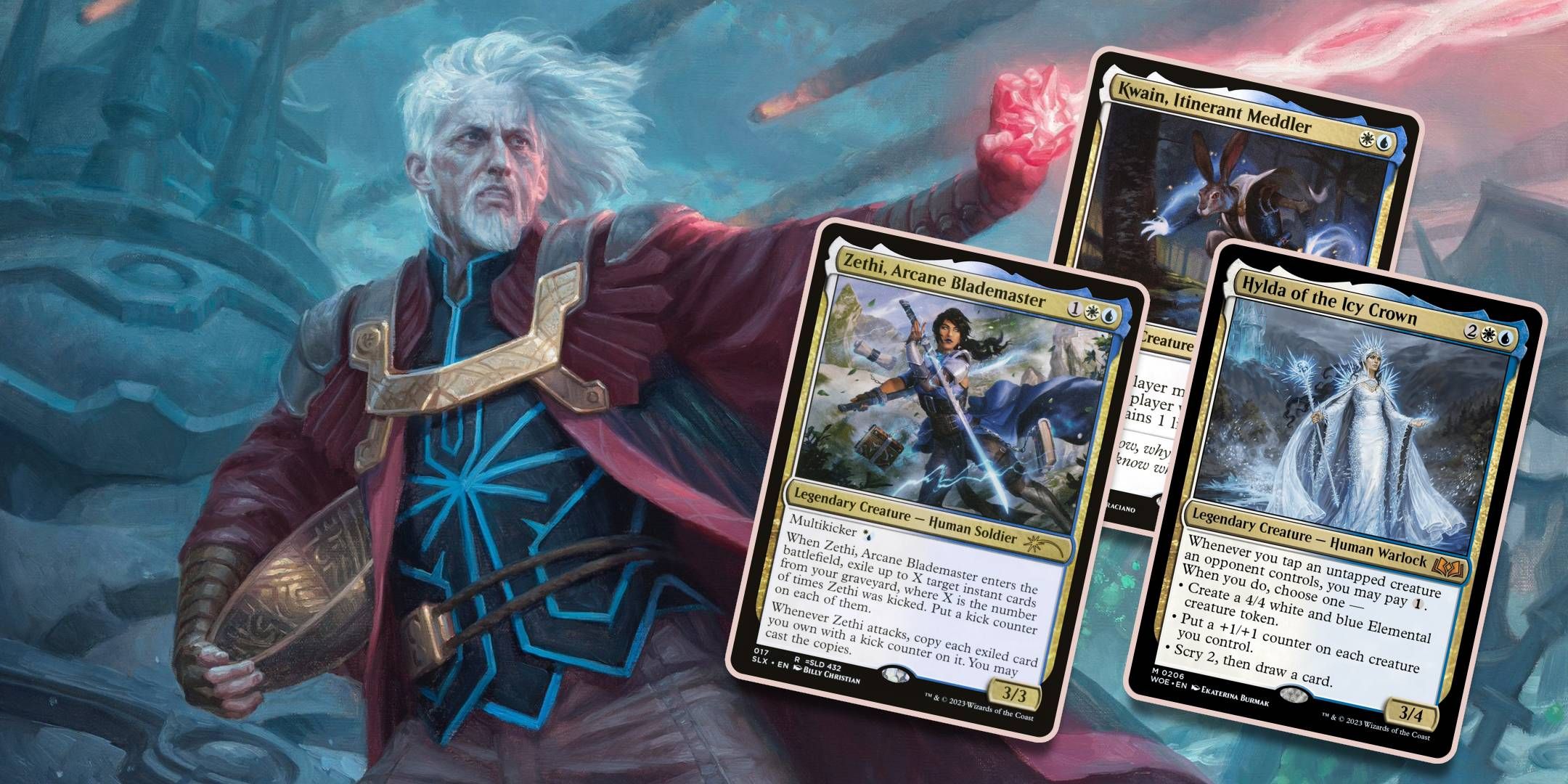 Magic the Gathering best Azorius commanders Urza, Hylda, Kwain, and Zetio