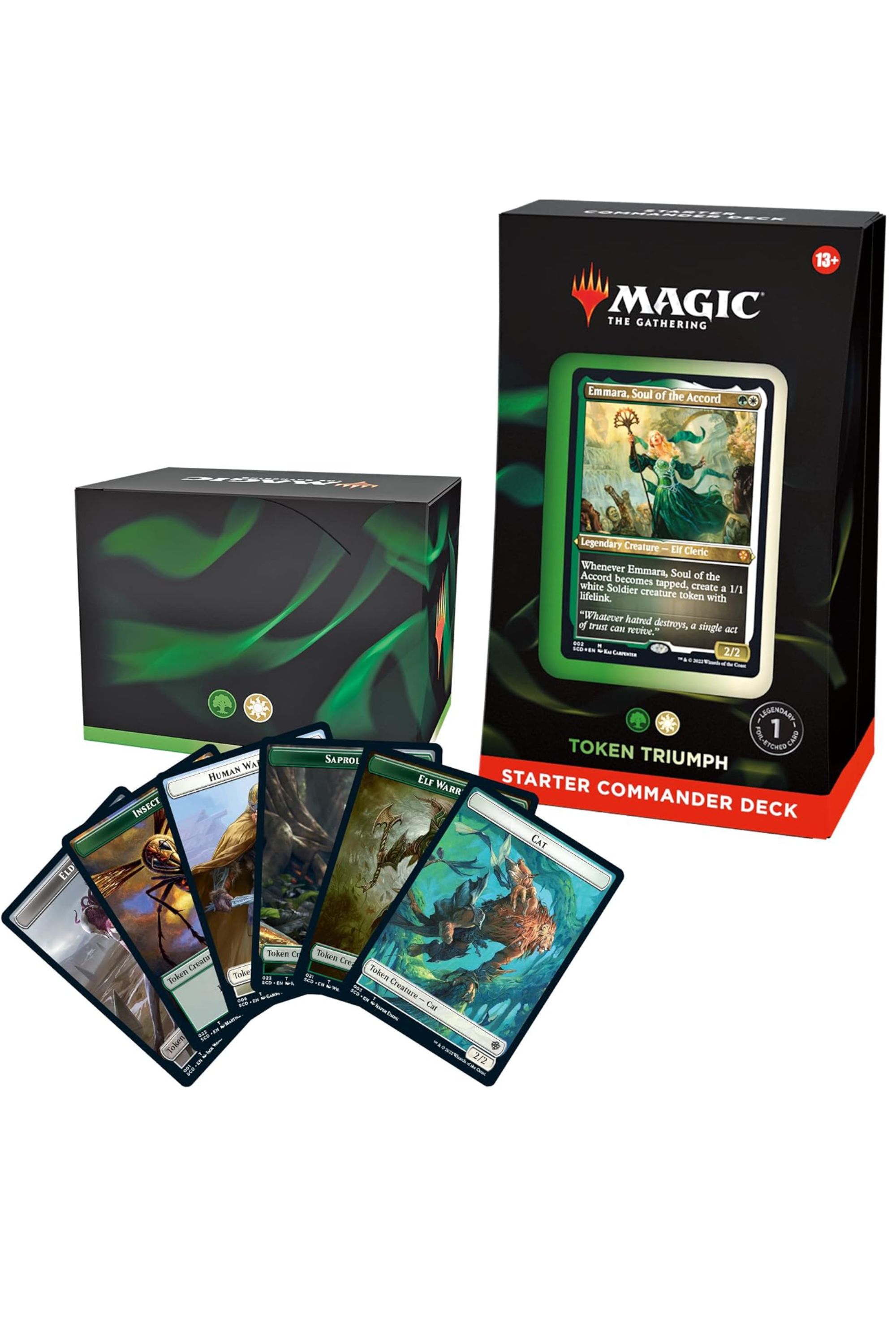 معاملات روز پرایم آمازون برای Magic: The Gathering 18 Magic The Gathering Starter Commander Deck - Token Triumph