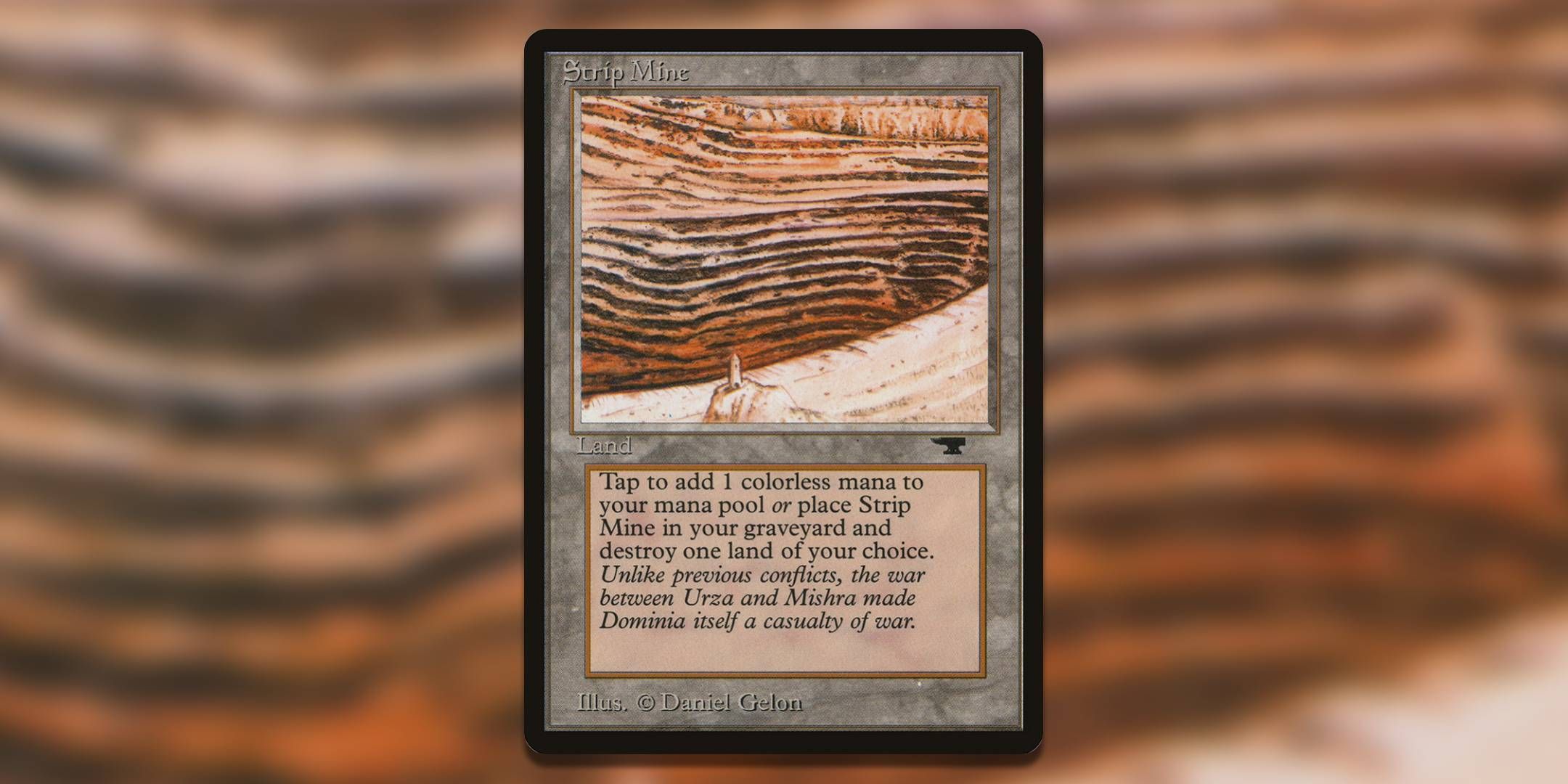 Magic the Gathering Strip Mine by Daniel Gelon