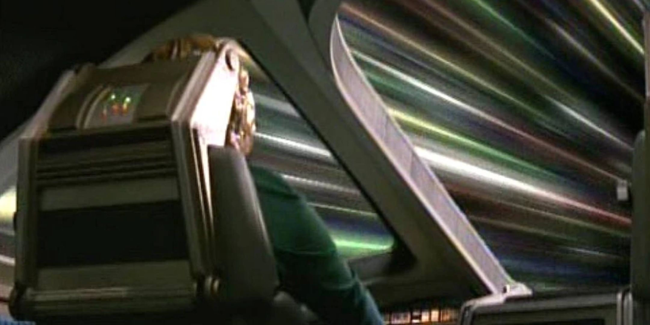 A character travelling at Warp 10 in a shuttlecraft in Star Trek.