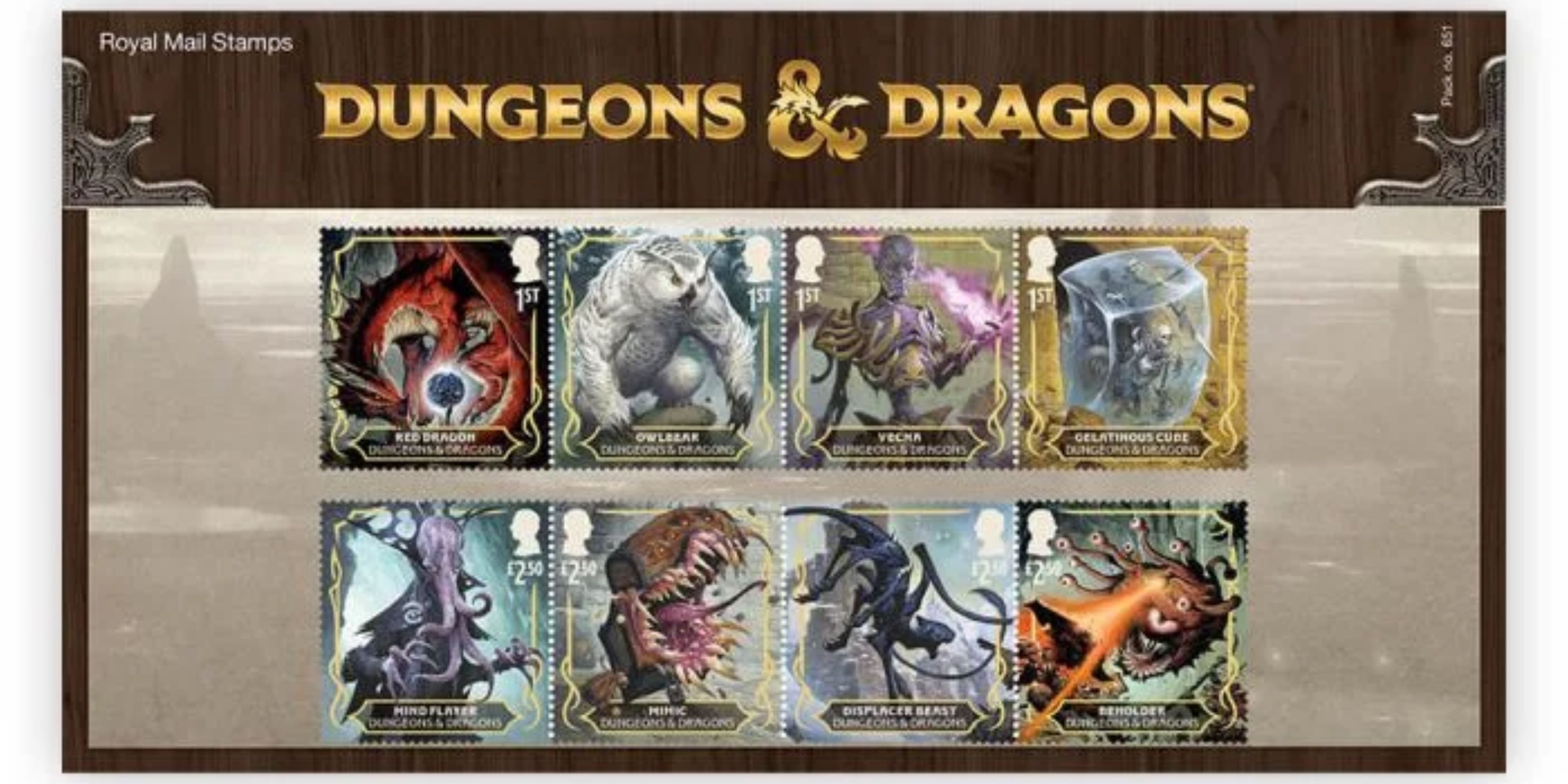 dungeons and dragons 50th anniversary stamps