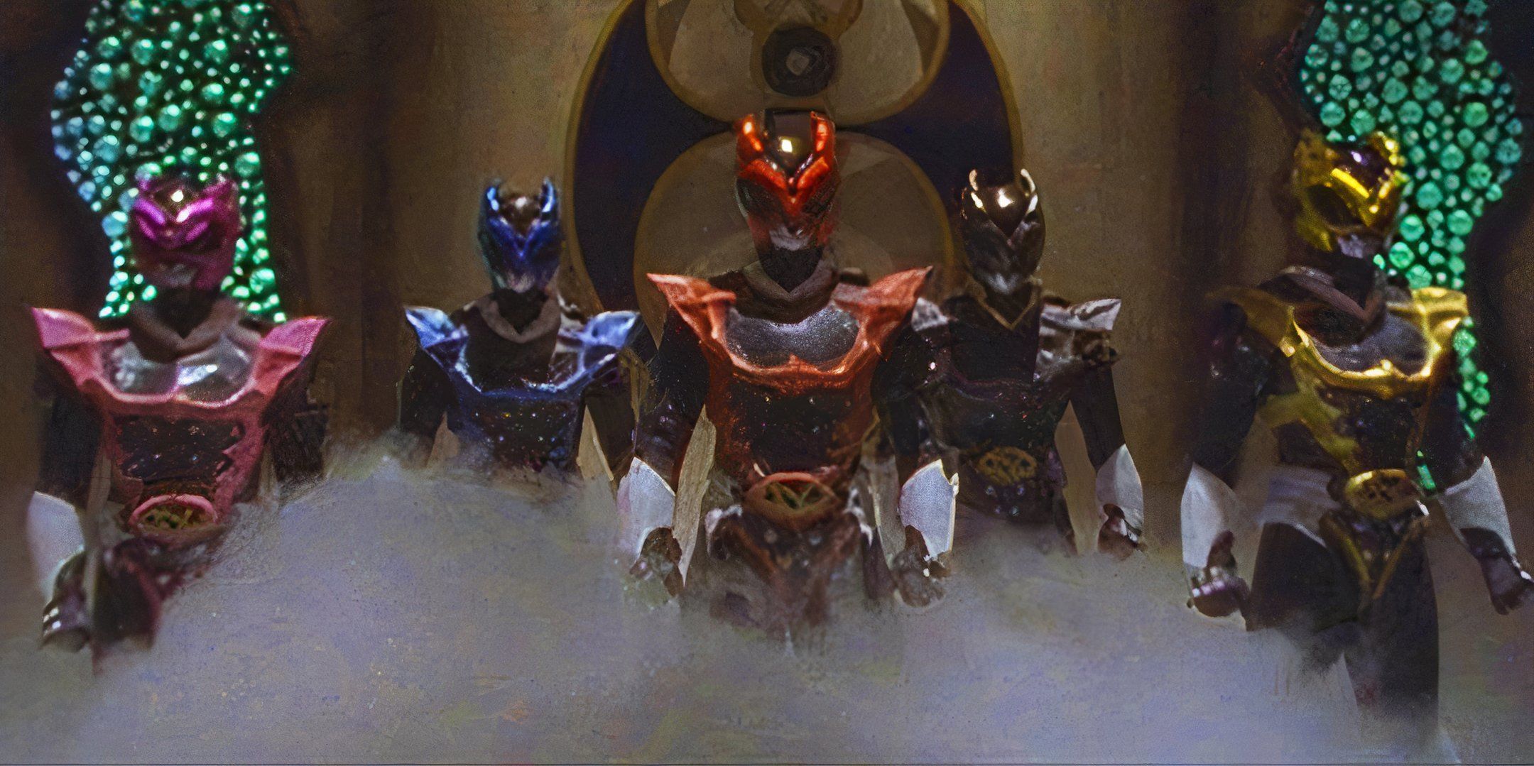 Evil rangers stand in fog