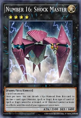 Number 16 Shock Master card