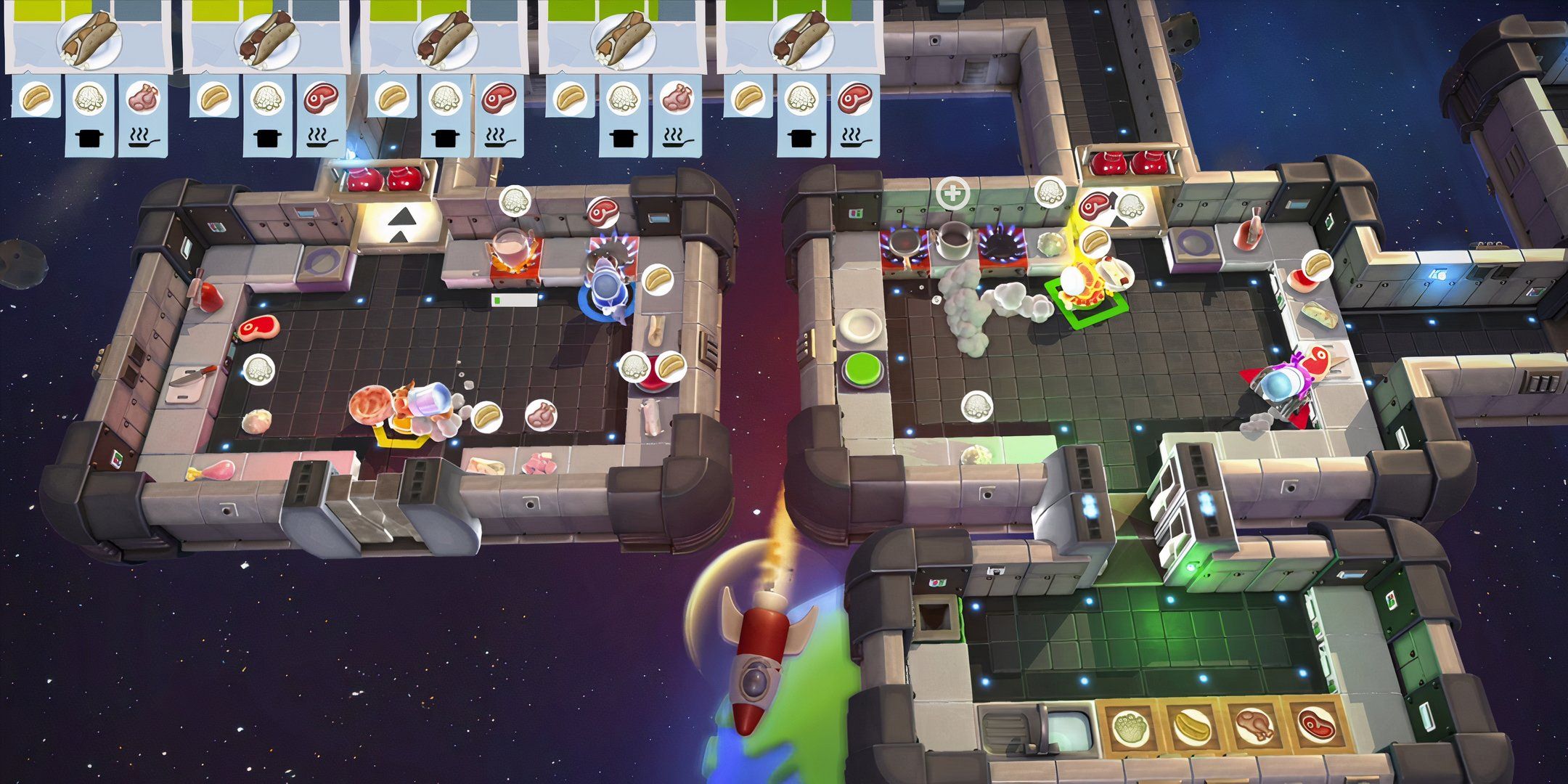 A level in space from Overcooked.