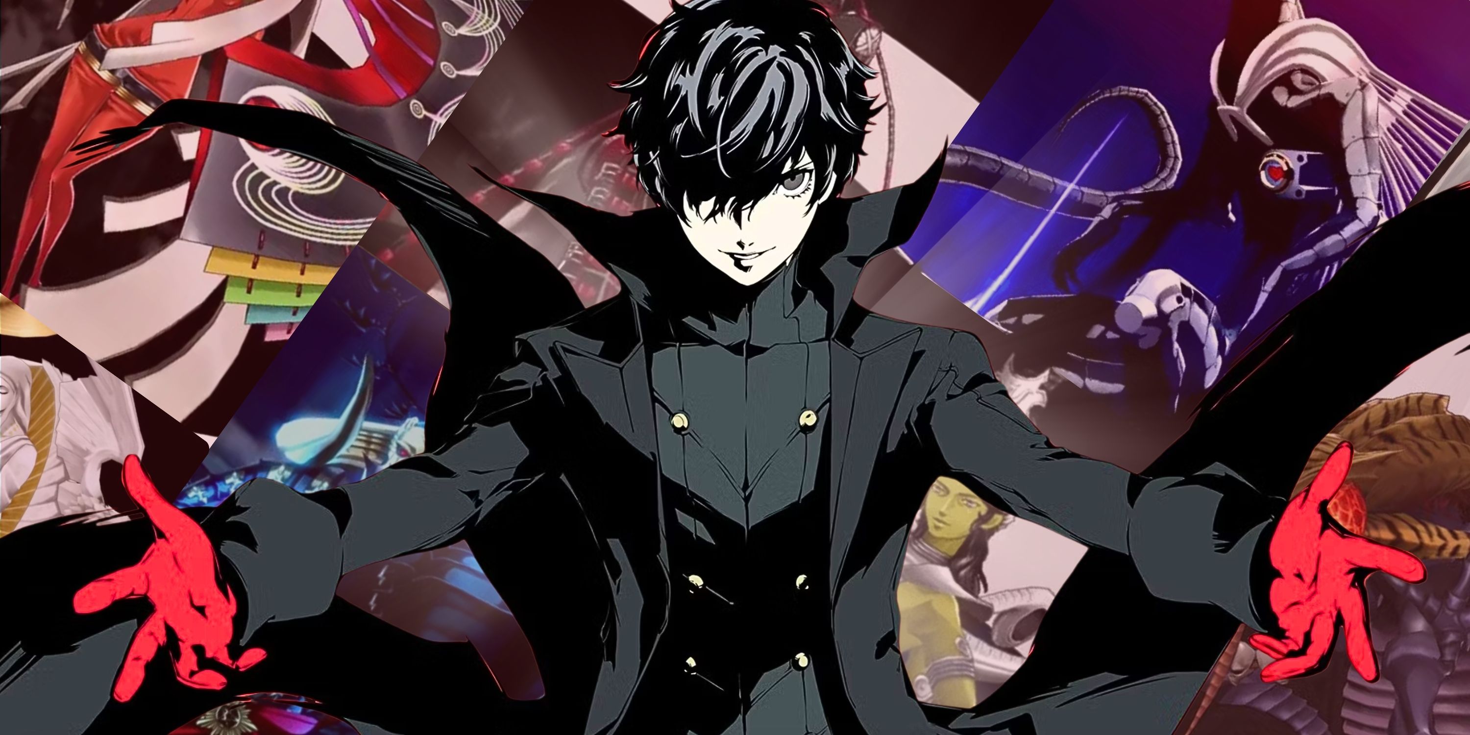 Persona 5 Collage featuring several Personas and Joker facing the camera