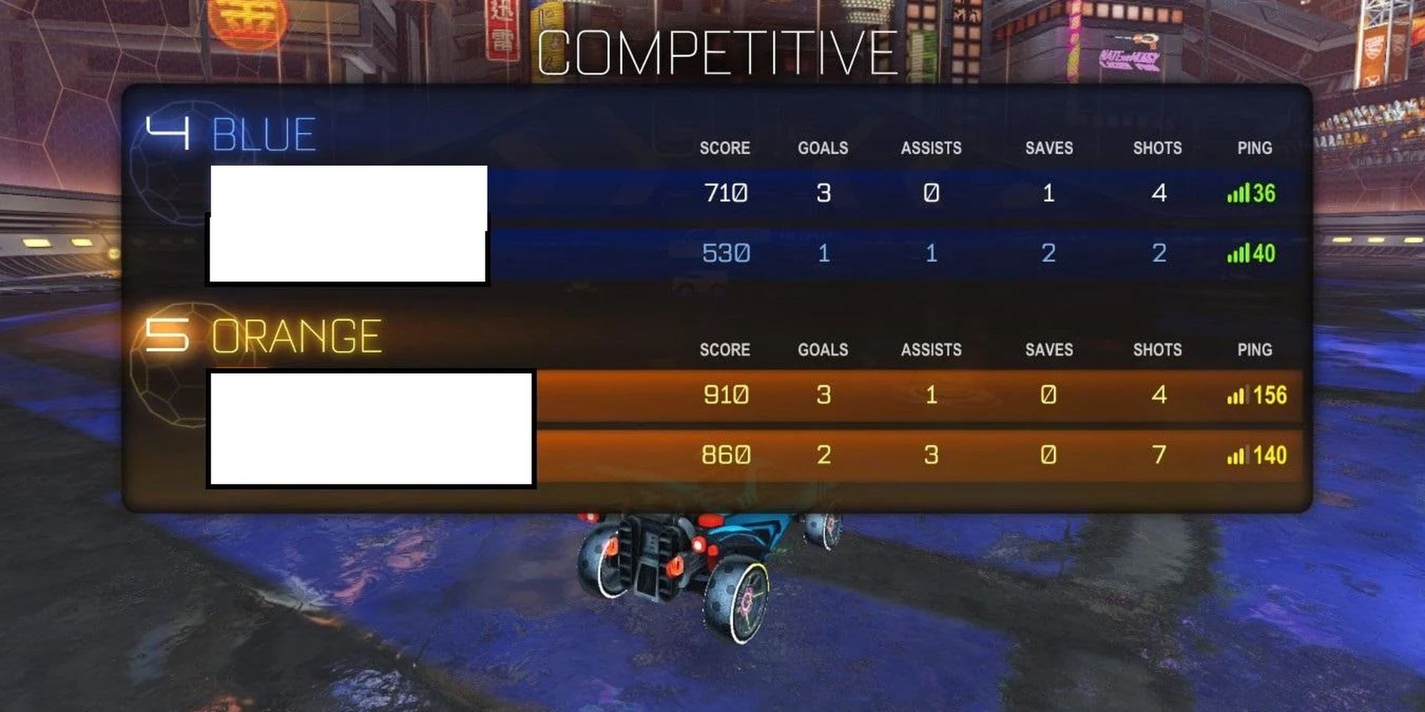 Rocket League: Extraordinarily High Pings