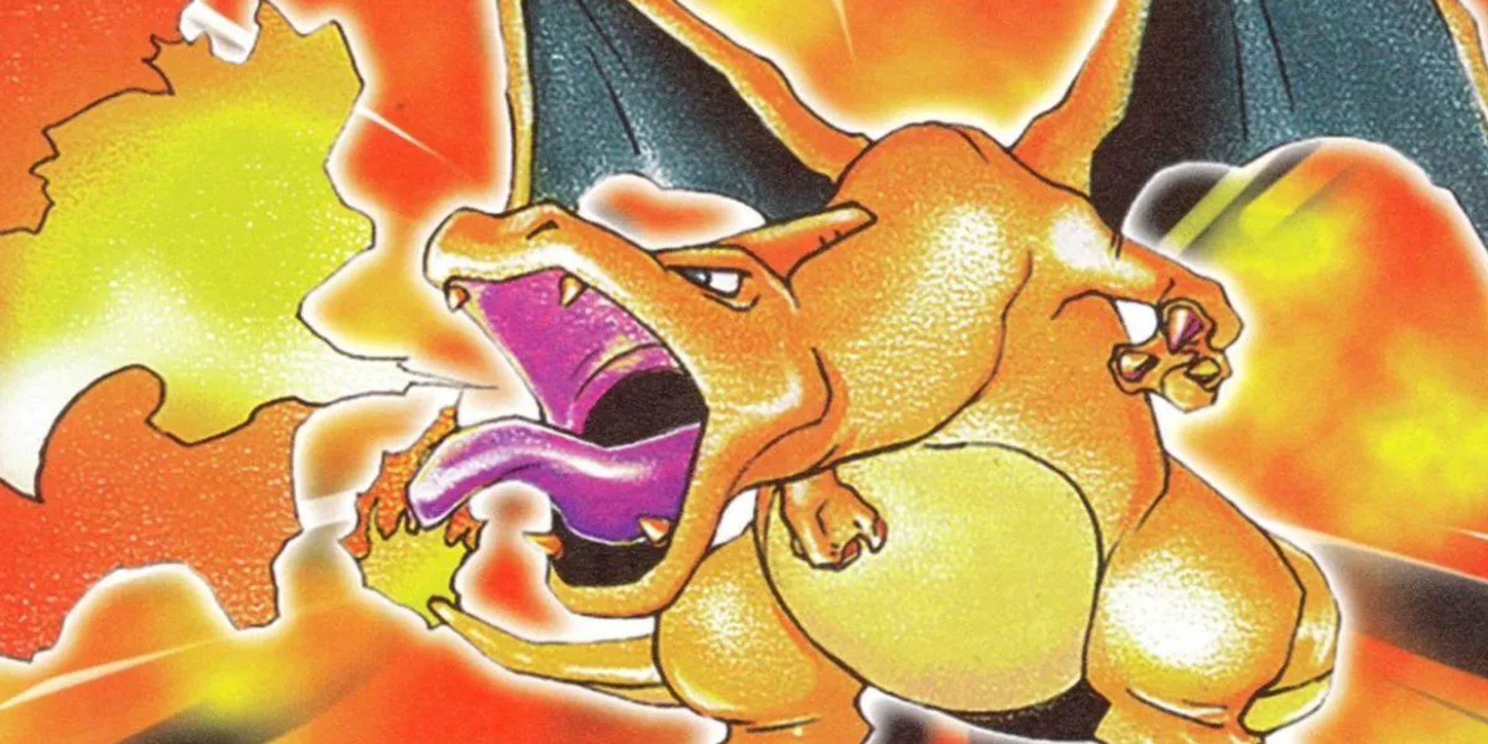 the illustration from the original Pokémon trading card game Charizard by Mitsuhiro Arita