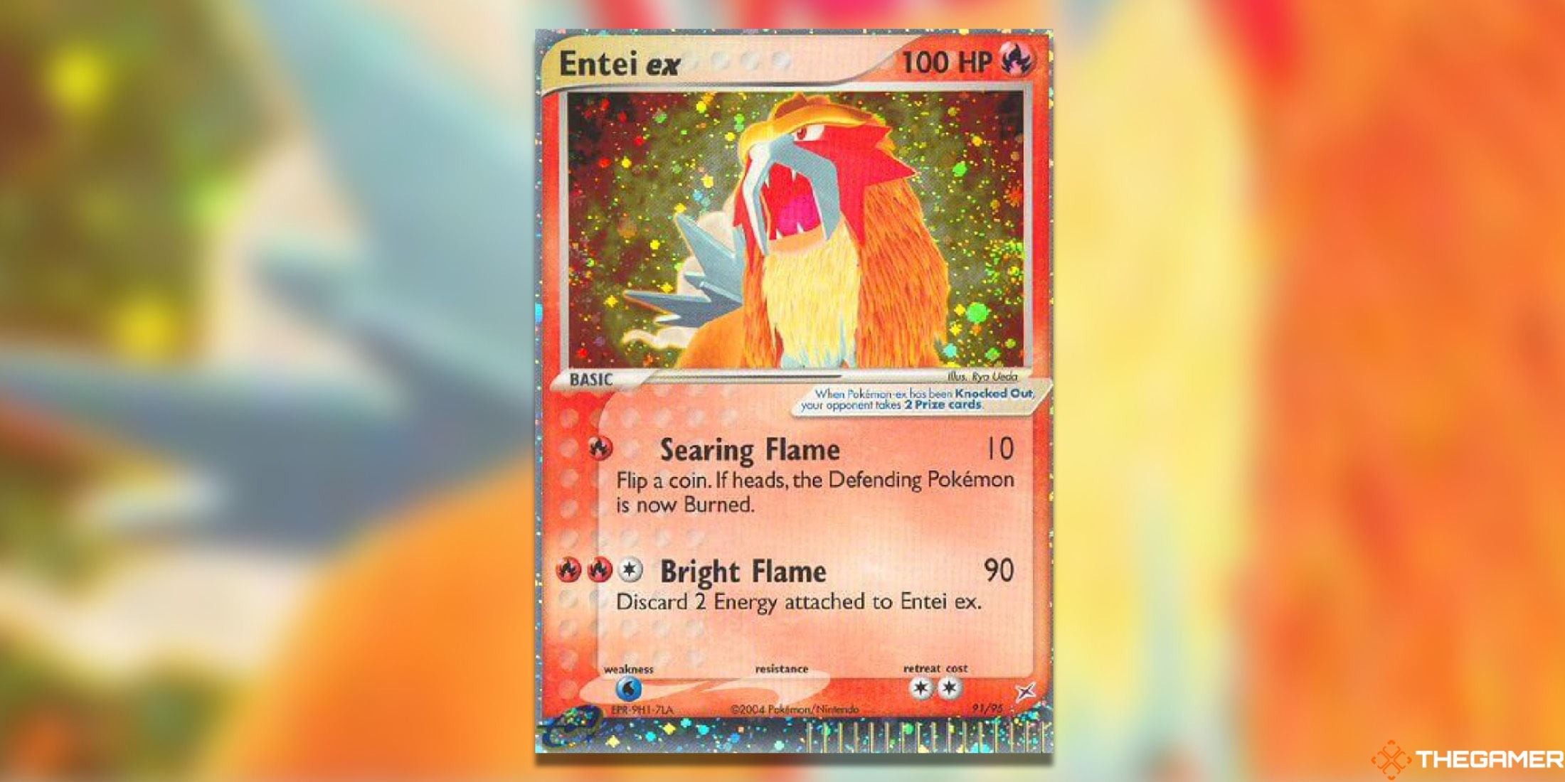 The Team Magma Vs Team Aqua Entei from the Pokemon TCG.