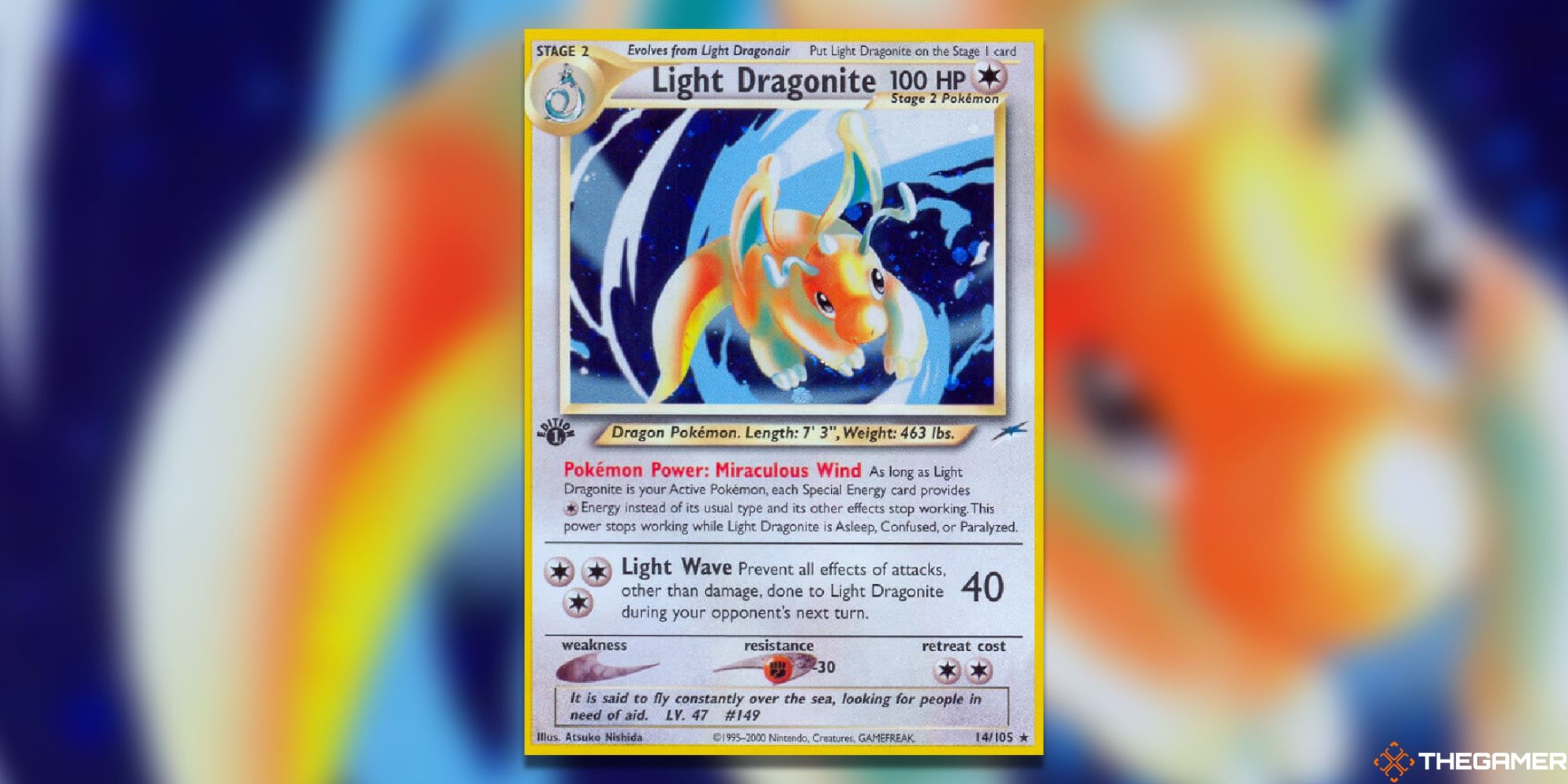 Light Dragonite Neo Destiny از Pokemon TCG.