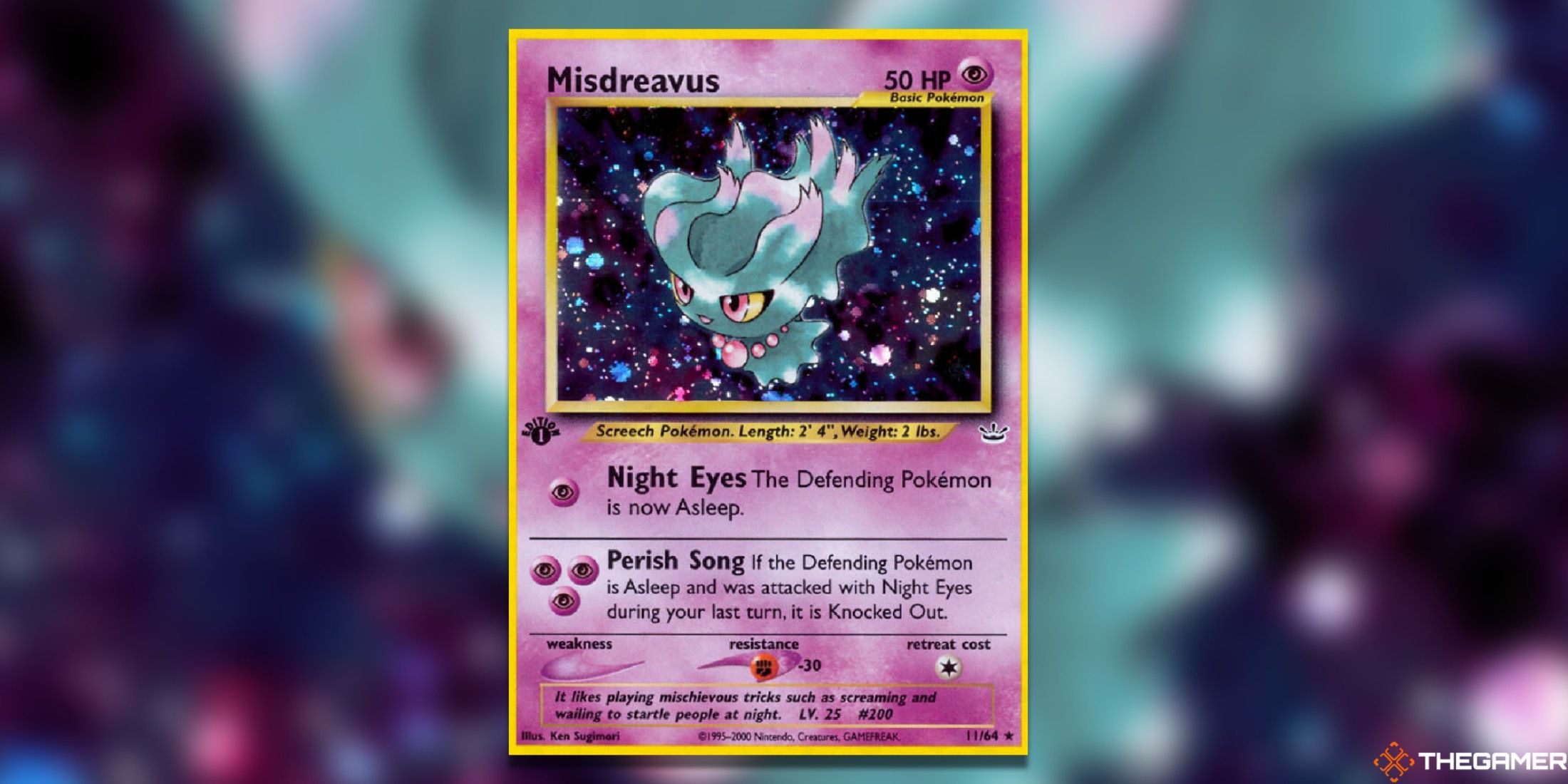 The Neo Revelation Misdreavus from the Pokémon Trading Card Game.