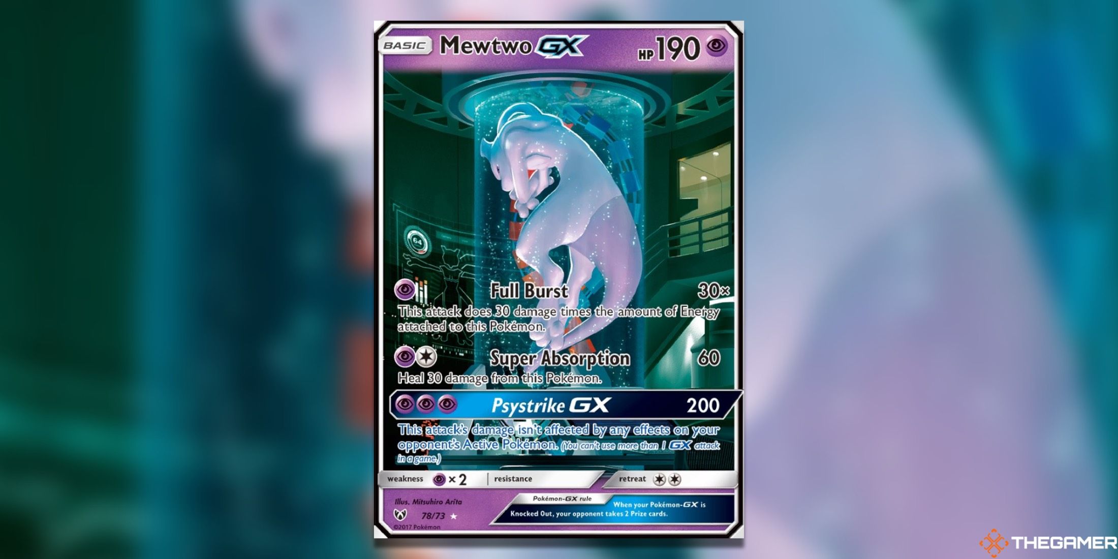 The Shining Legends Mewtwo GX SecretShining from the Pokemon TCG