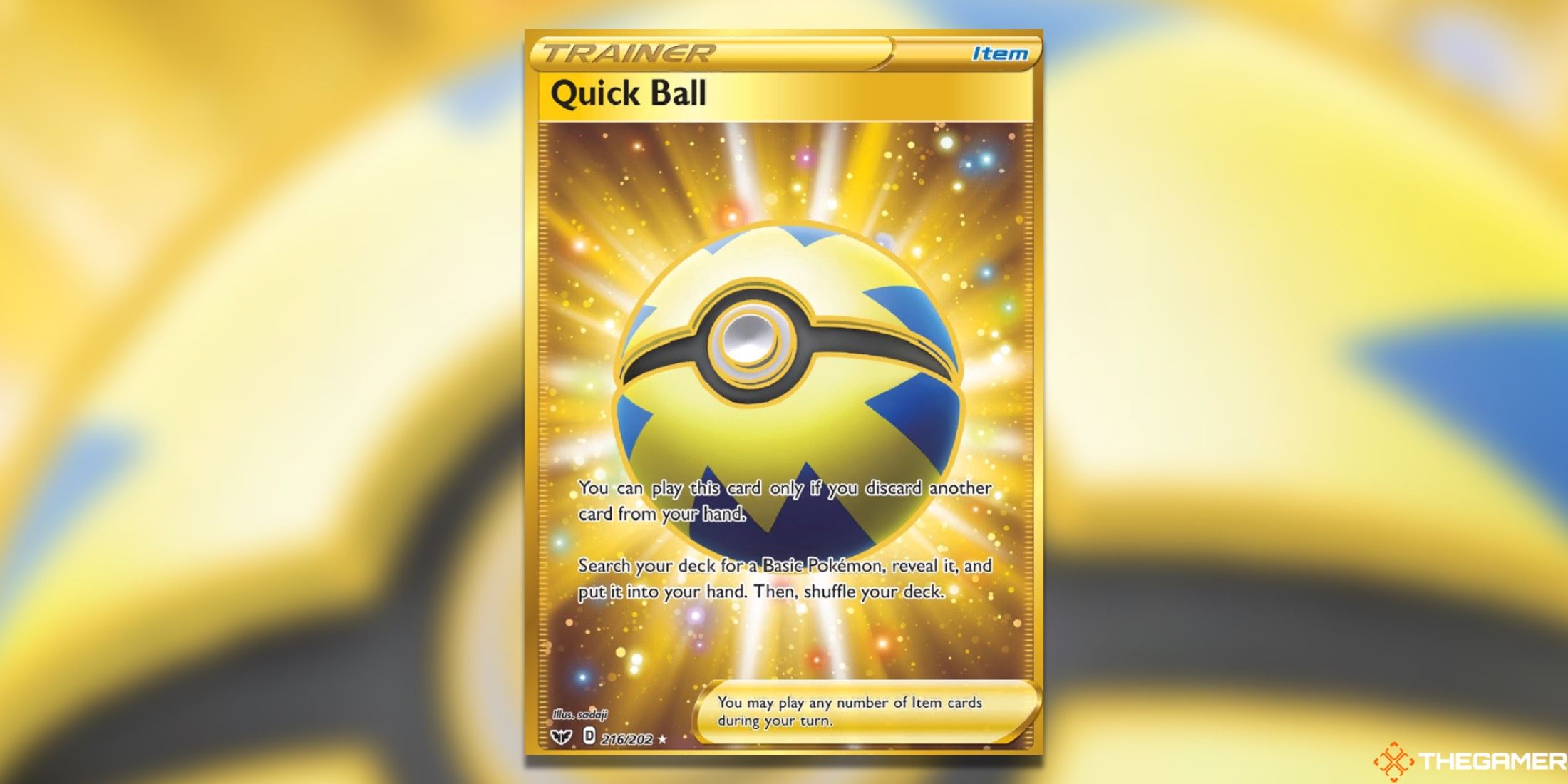 The Sword and Shield Base Quickball Secret in the Pokémon Trading Card Game.