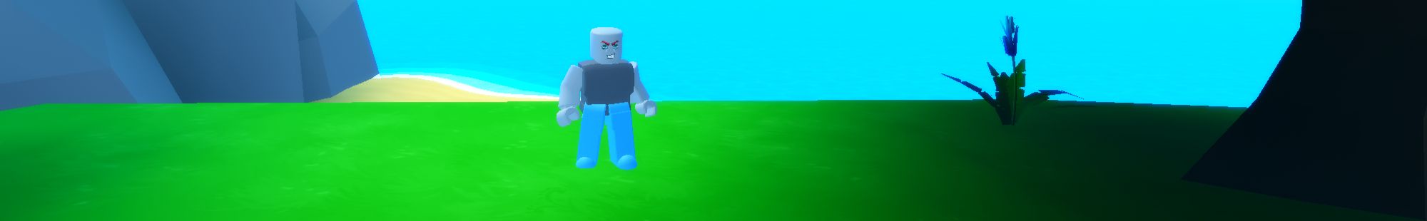 a player just standing in Anime Strike Simulator on Roblox