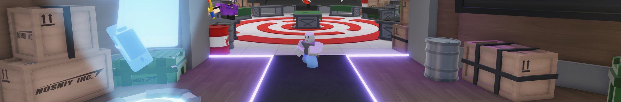a player next to the weapons shop in Rivals on Roblox