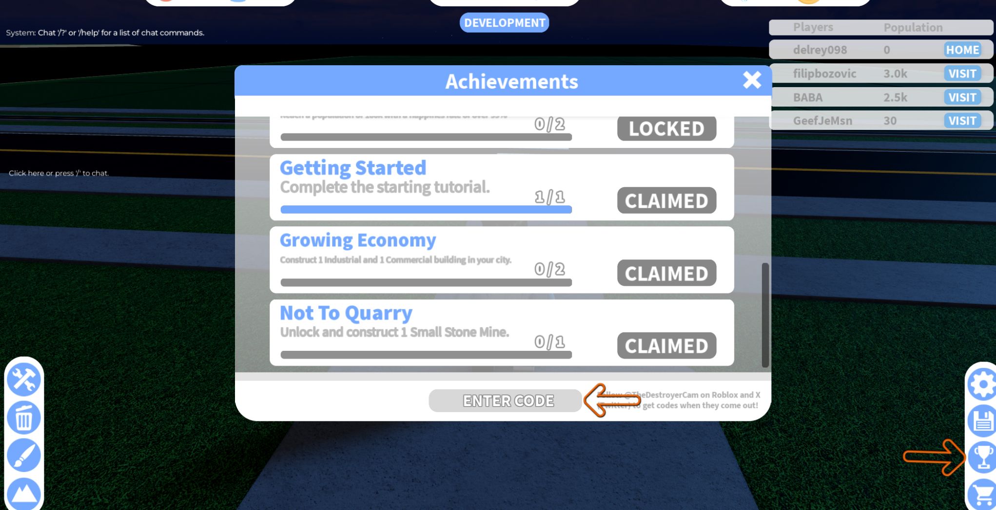 Roblox Mini Cities 2 - How to redeem codes