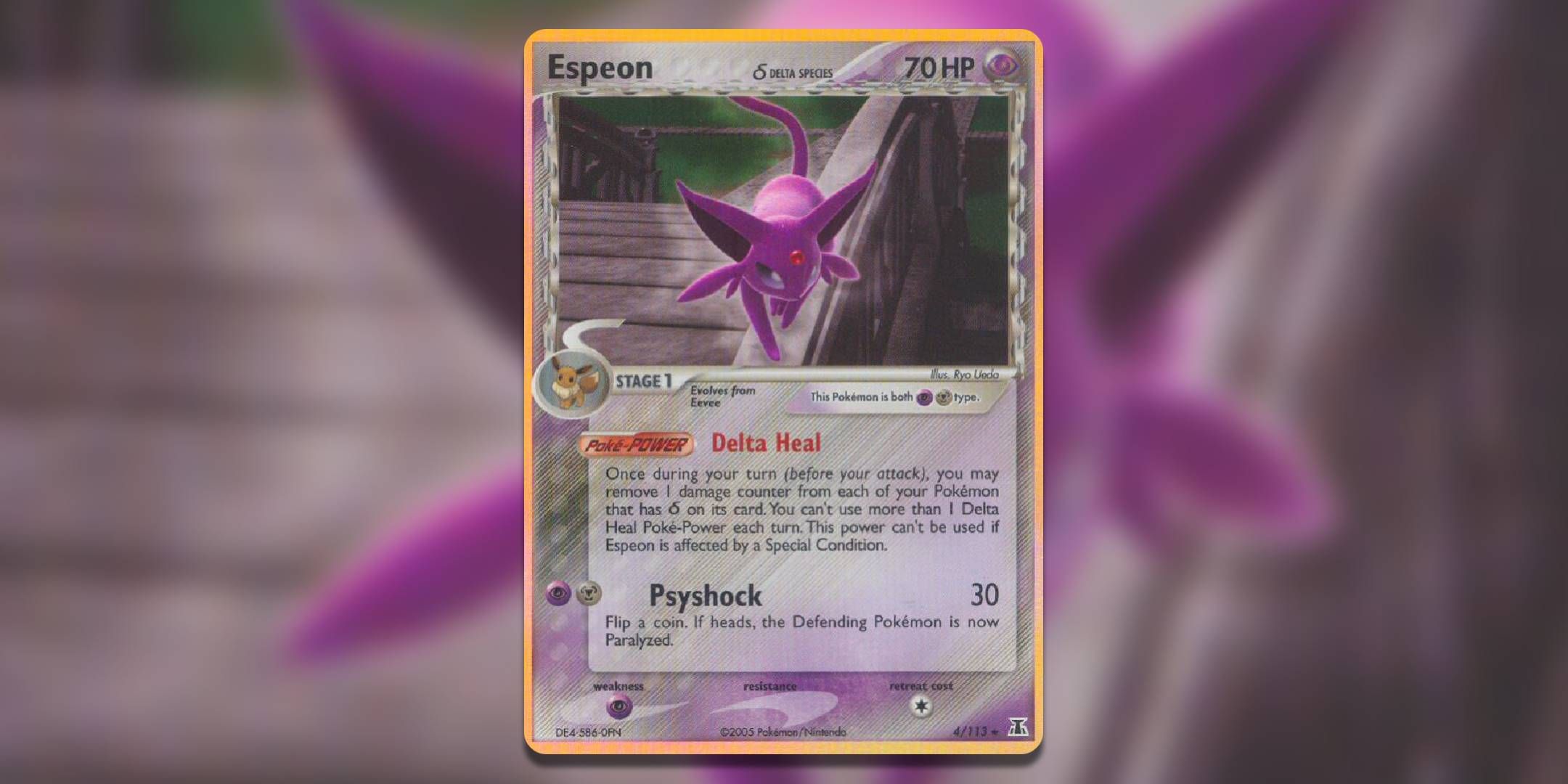 Screenshot of Espeon Delta Species, Pokémon Trading Card Game