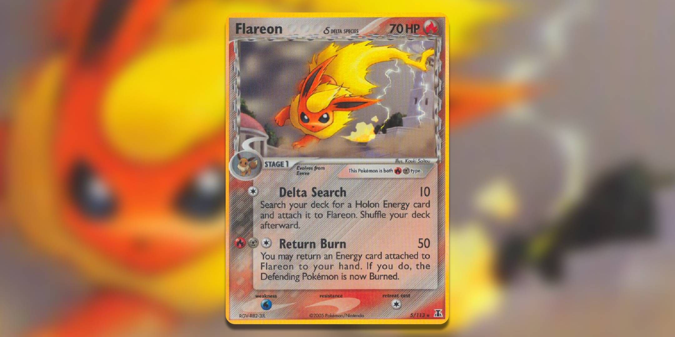 Screenshot of Flareon Delta Species Pokemon TCG